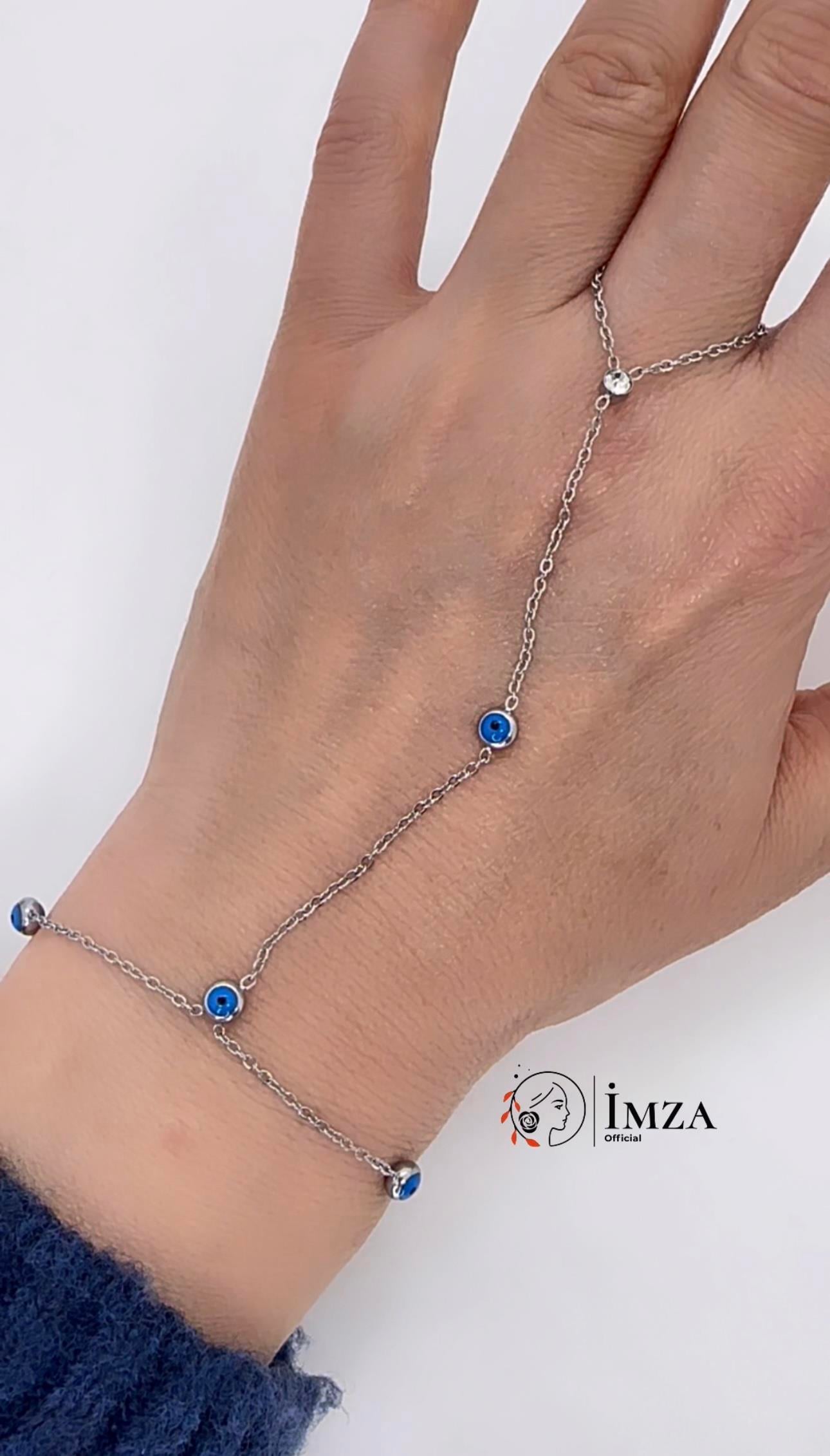 Silver Nazar Boncuklu Şahmeran