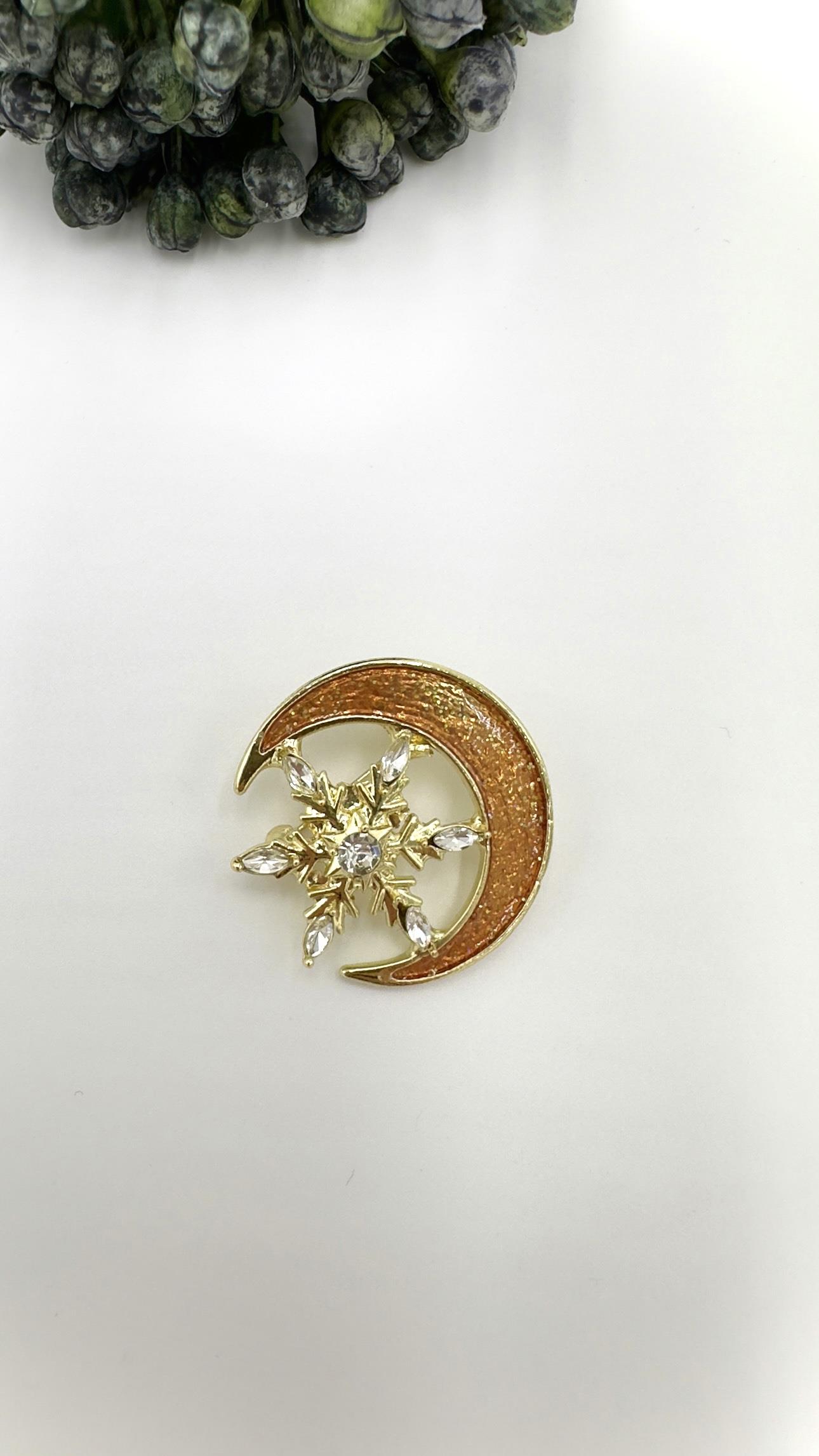 Tarçın Renk Ay Yıldız Bronş