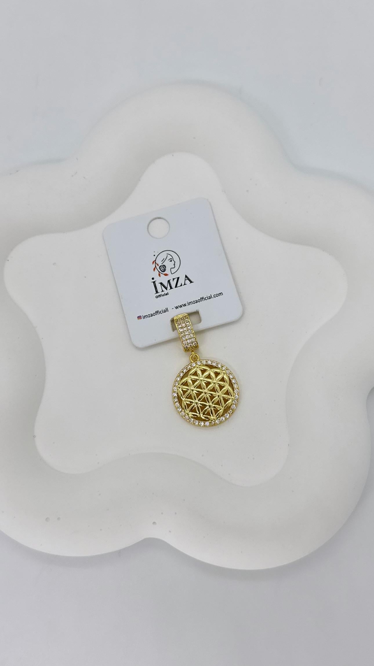 Taşlı Yaşam Çiçeği Charm