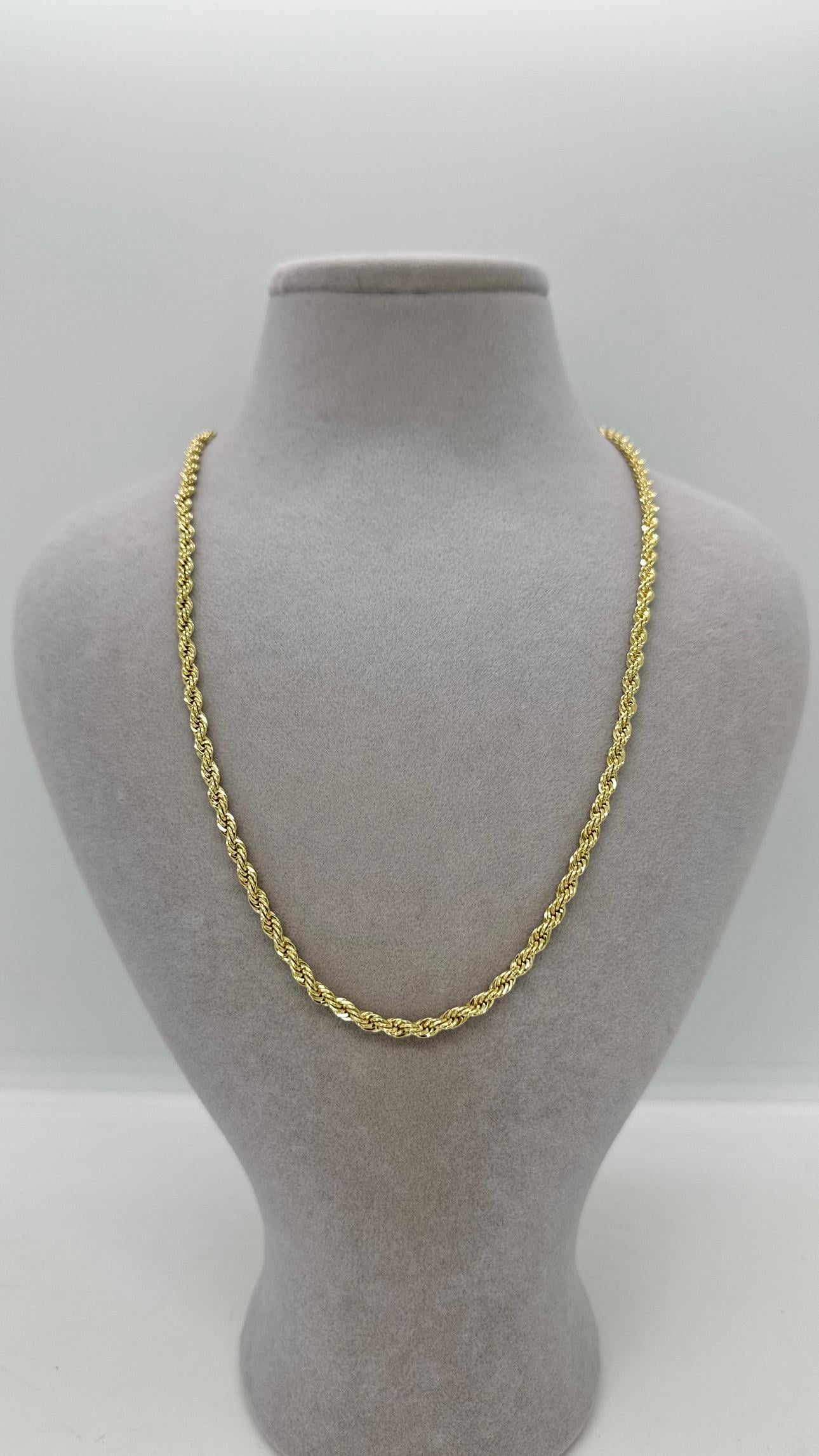 Vip 14 K 3mm Halat Kolye 50cm
