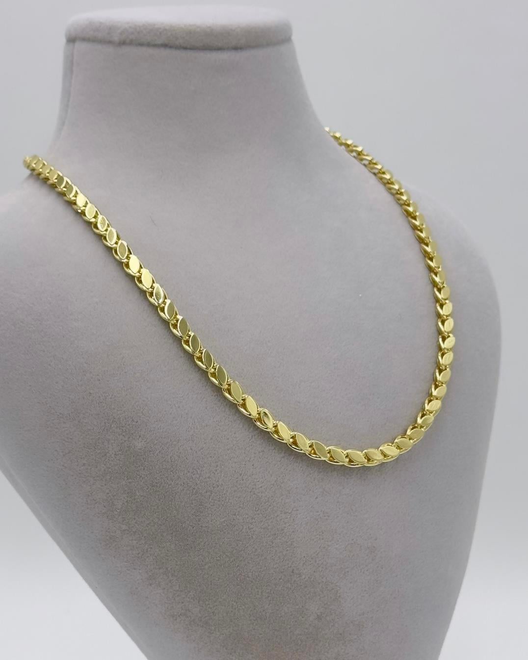 Vip 14 K Altın Kaplama Arpa Kolye 45cm