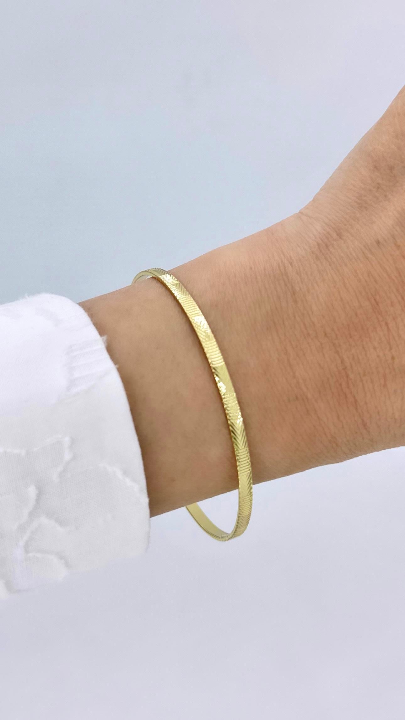 Vip 14 K Desenli Ajda Bilezik 64cm