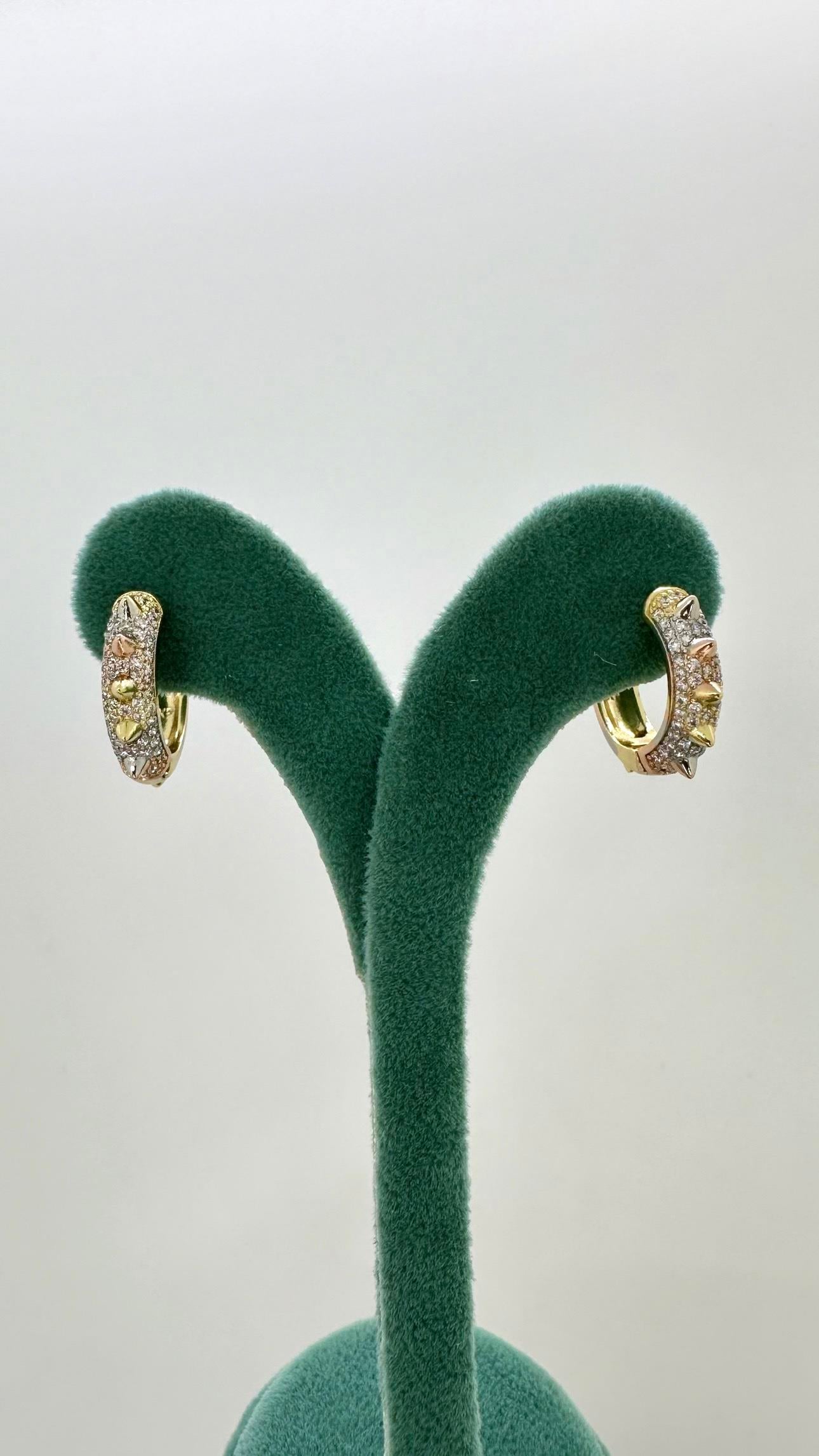 Vip 14 K Gökkuşağı Halka Küpe