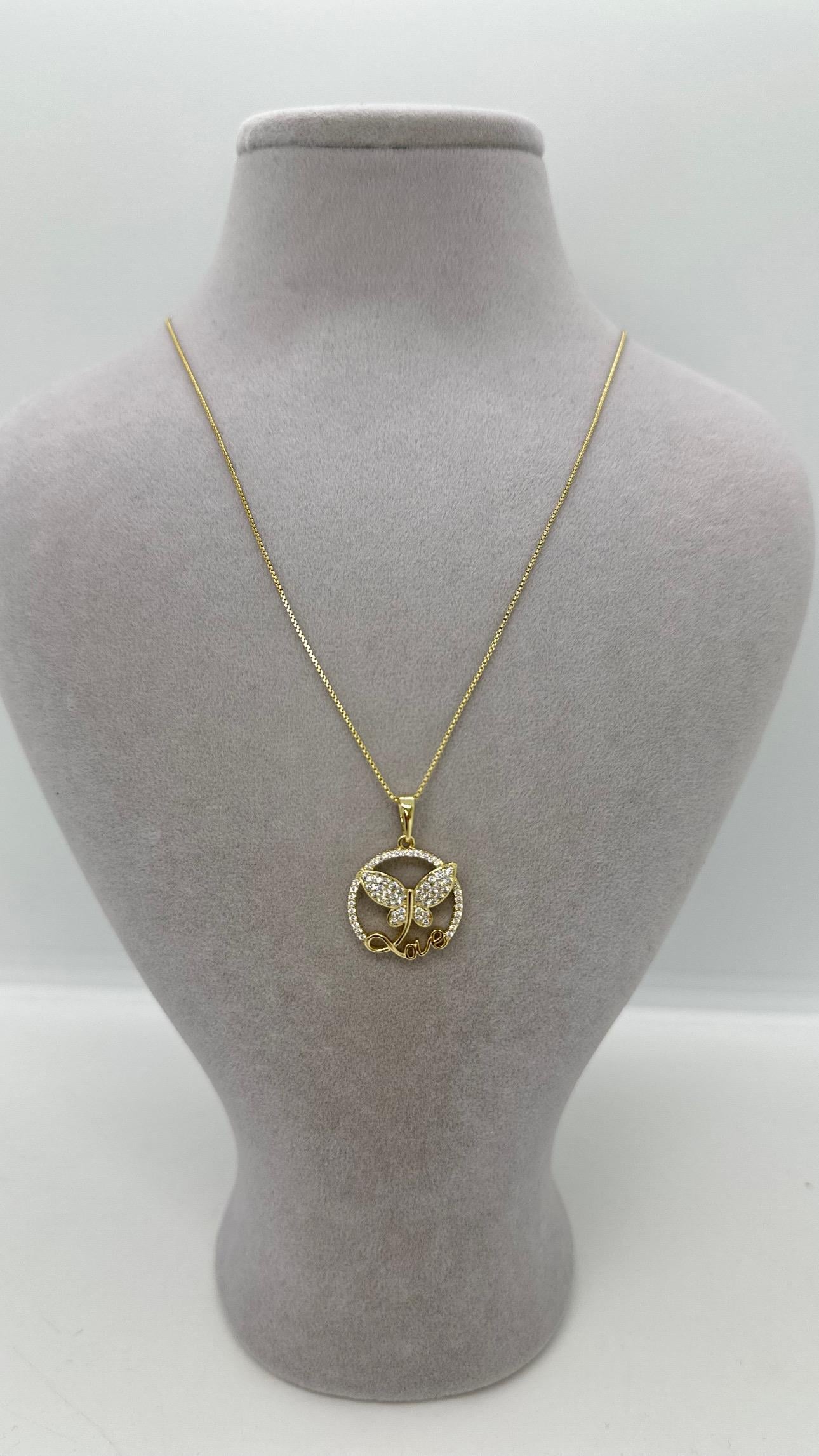 Vip 14 K Kelebek Kolye
