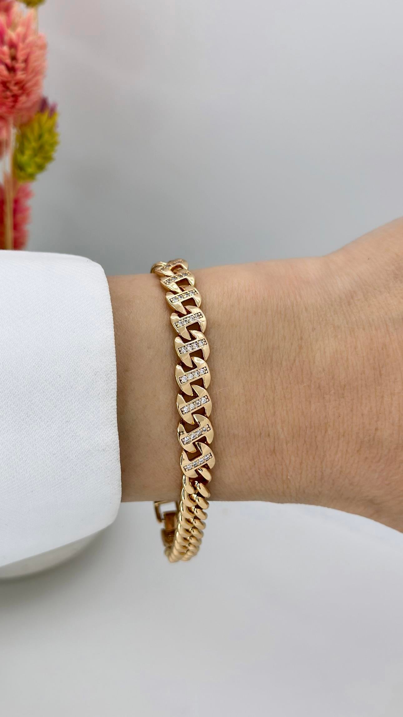 Vip 14 K Ortası Gurmet Zincir Bileklik