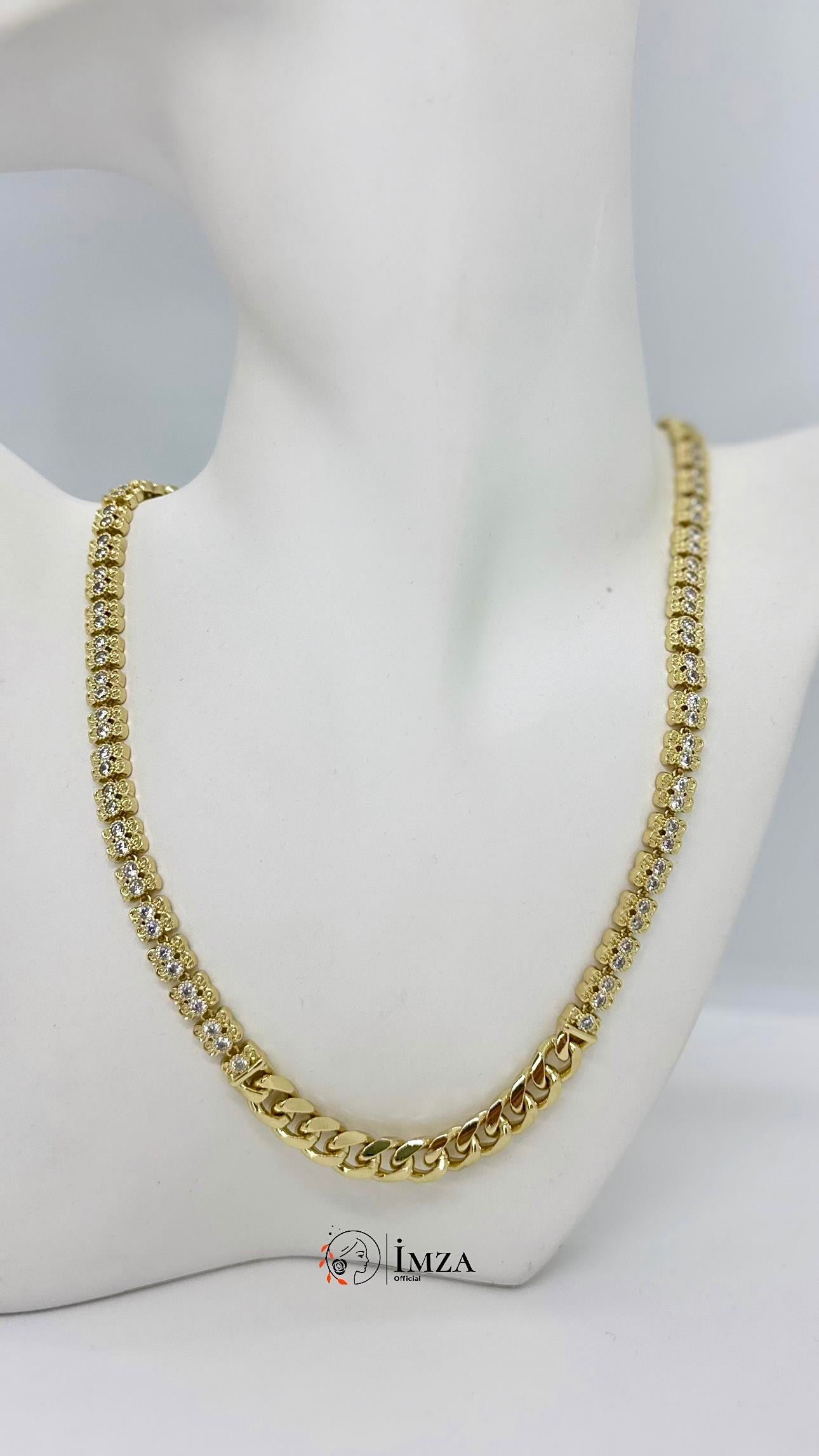 Vip 14 K Su Yolu Gurmet Detaylı Kolye