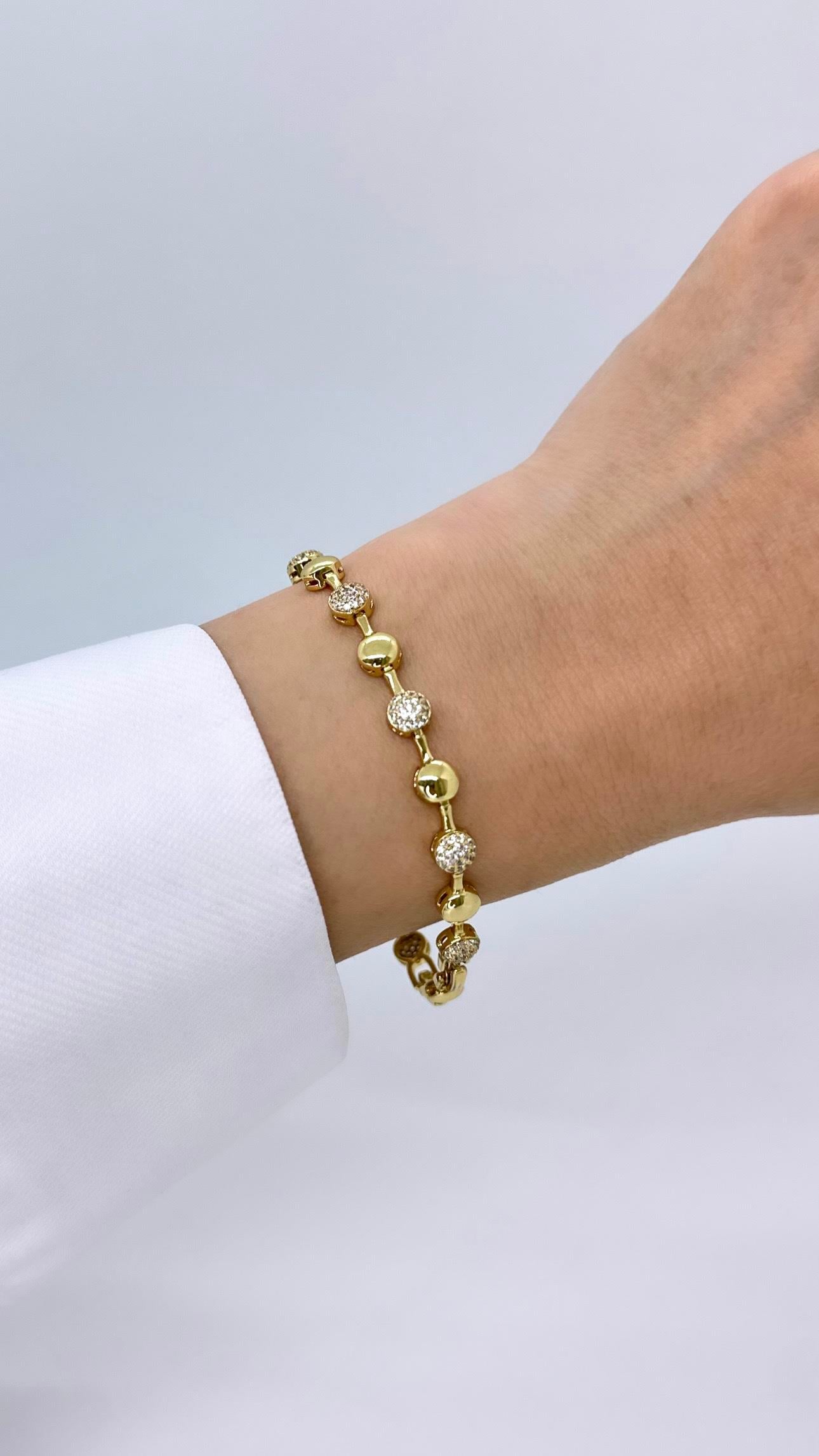 Vip 14 K Taşlı Dorika Bileklik