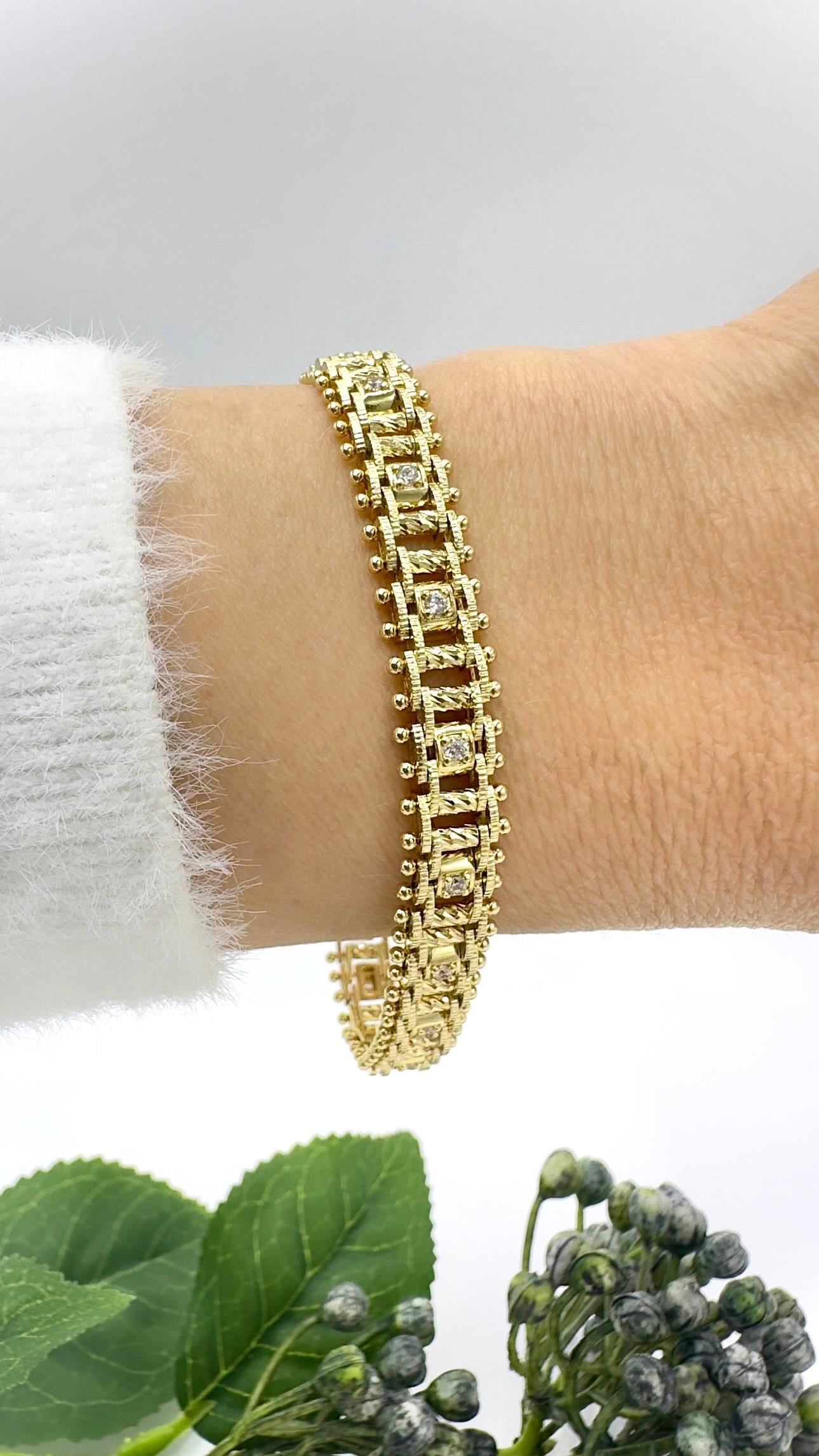 Vip 14 K Taşlı Gemici Merdiveni Model Bileklik