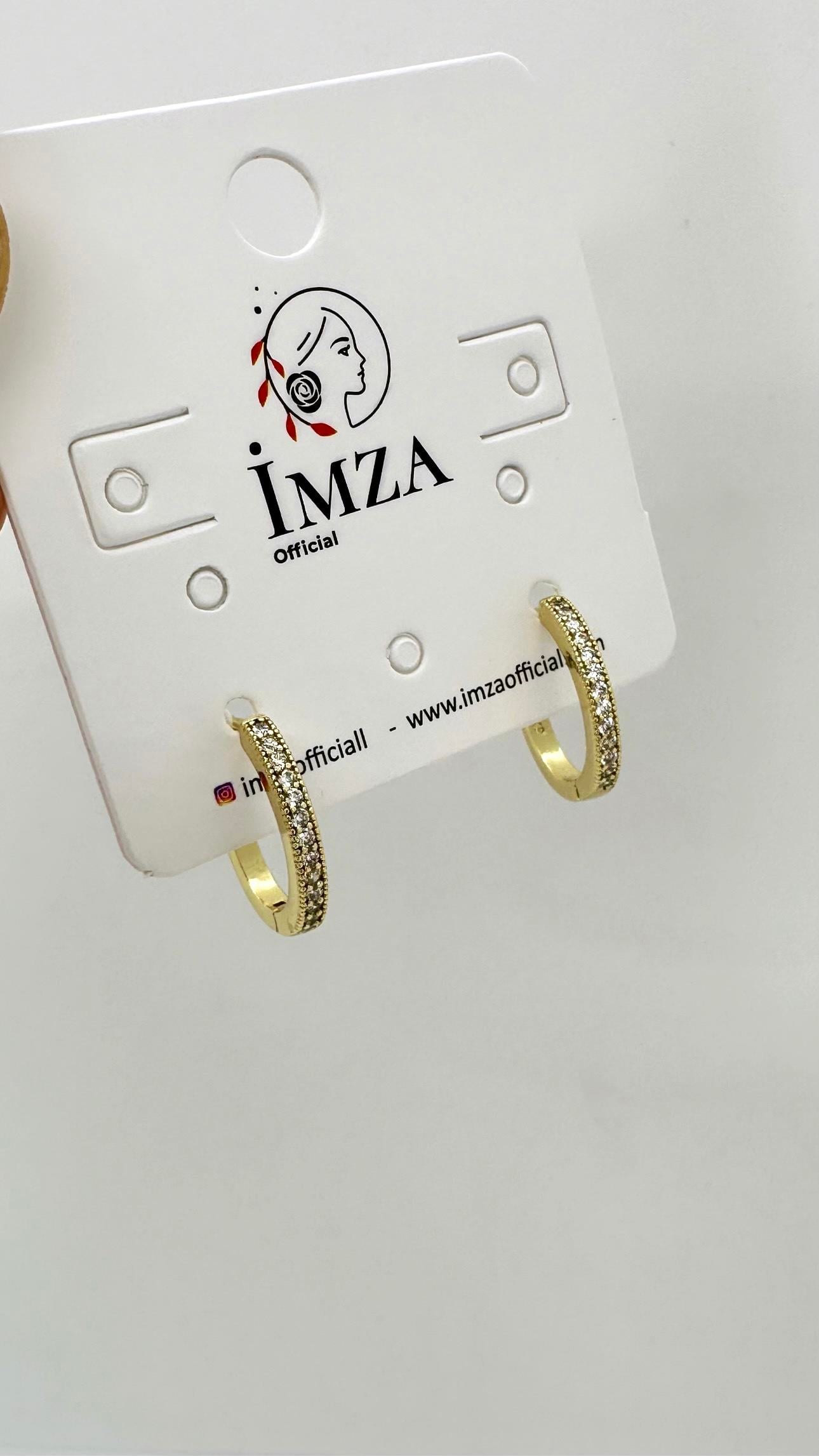 Vip 14 K Taşlı Halka Küpe