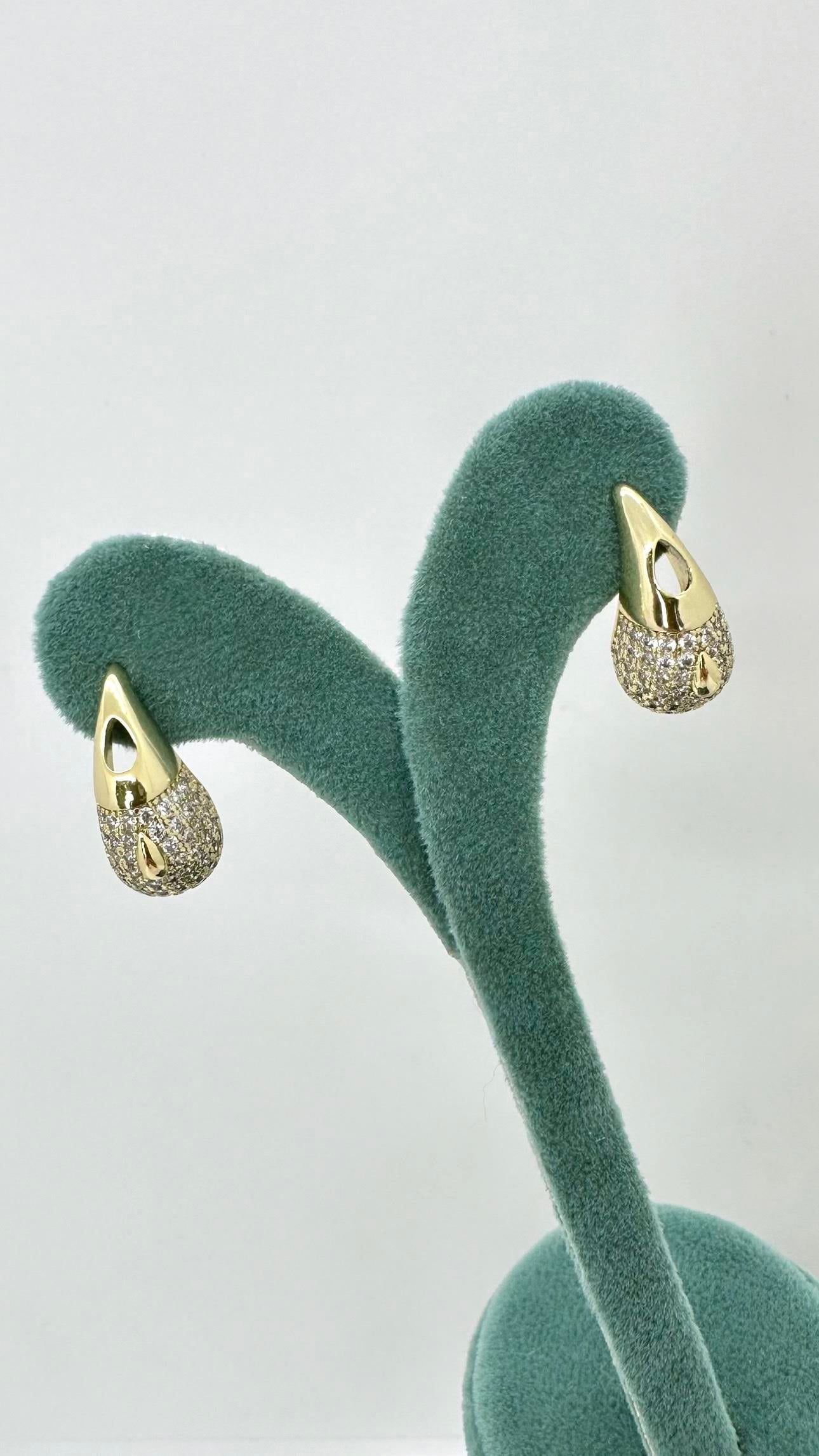 Vip 14 K Taşlı Su Damlası Küpe