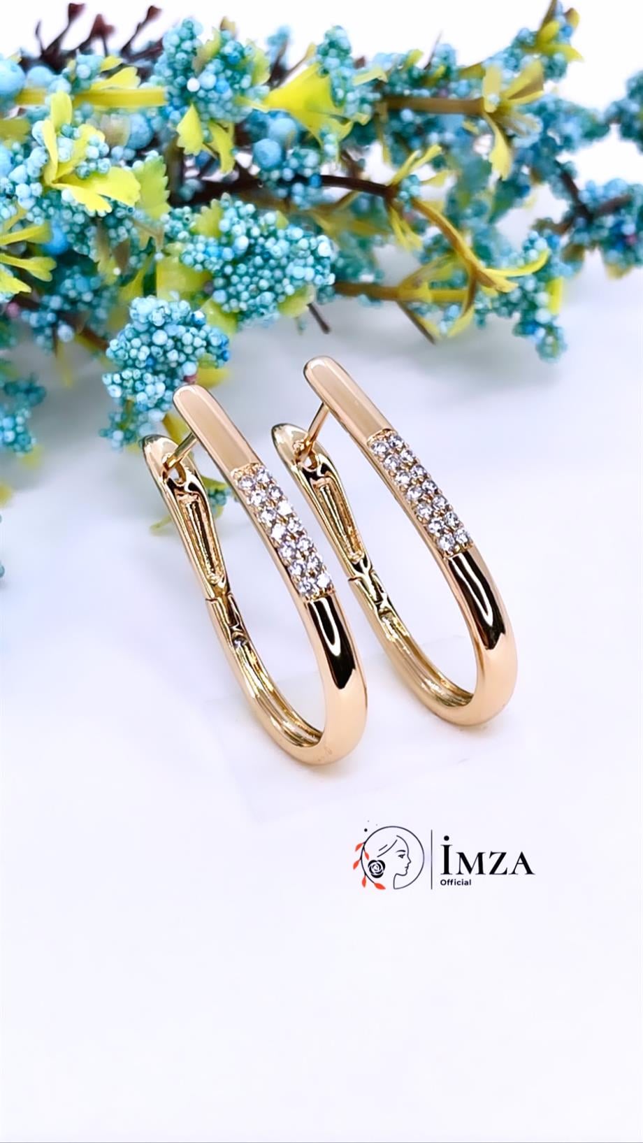 VİP OVAL TAŞLI KÜPE