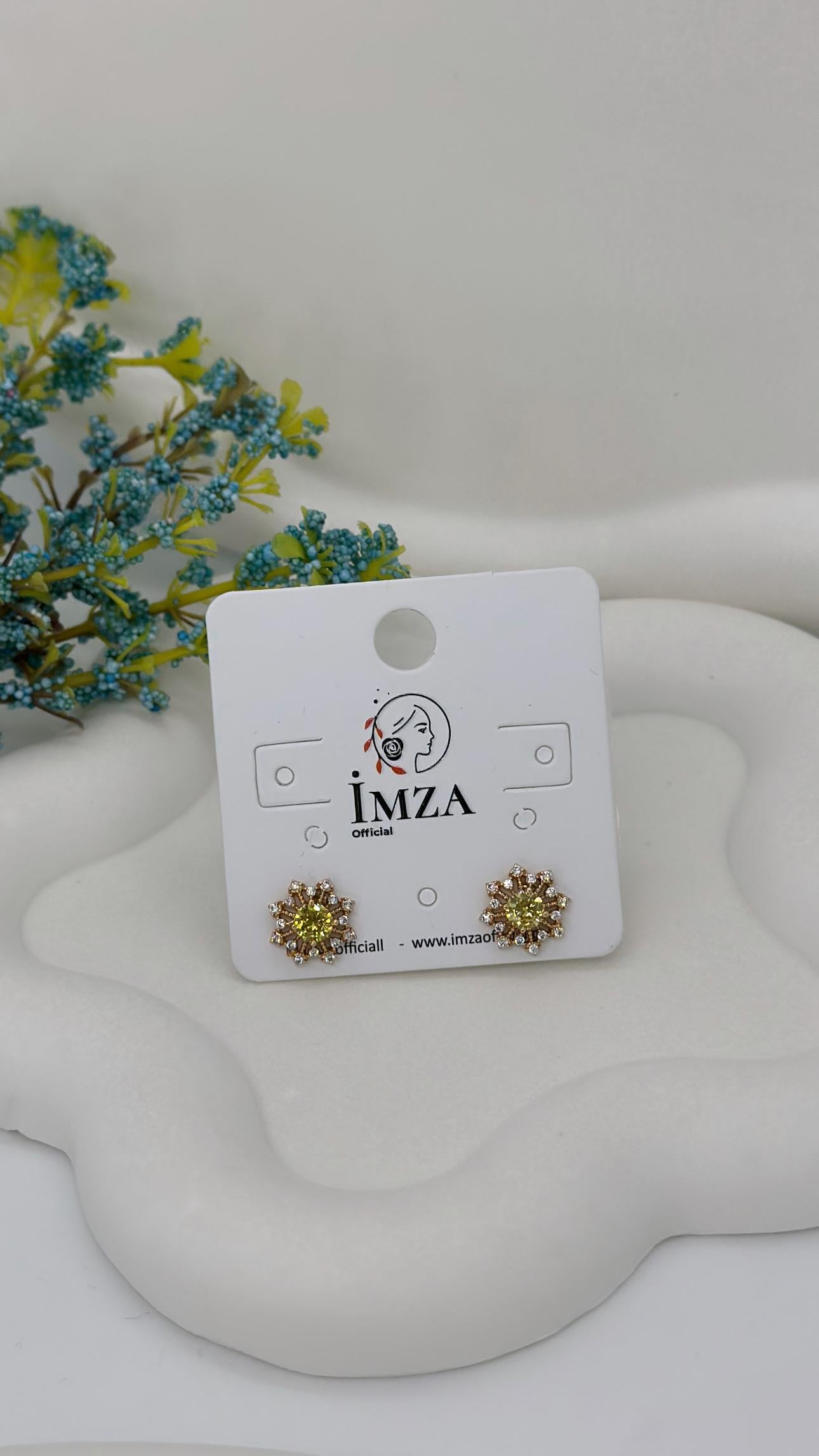 Vip Sarı Papatya Küpe