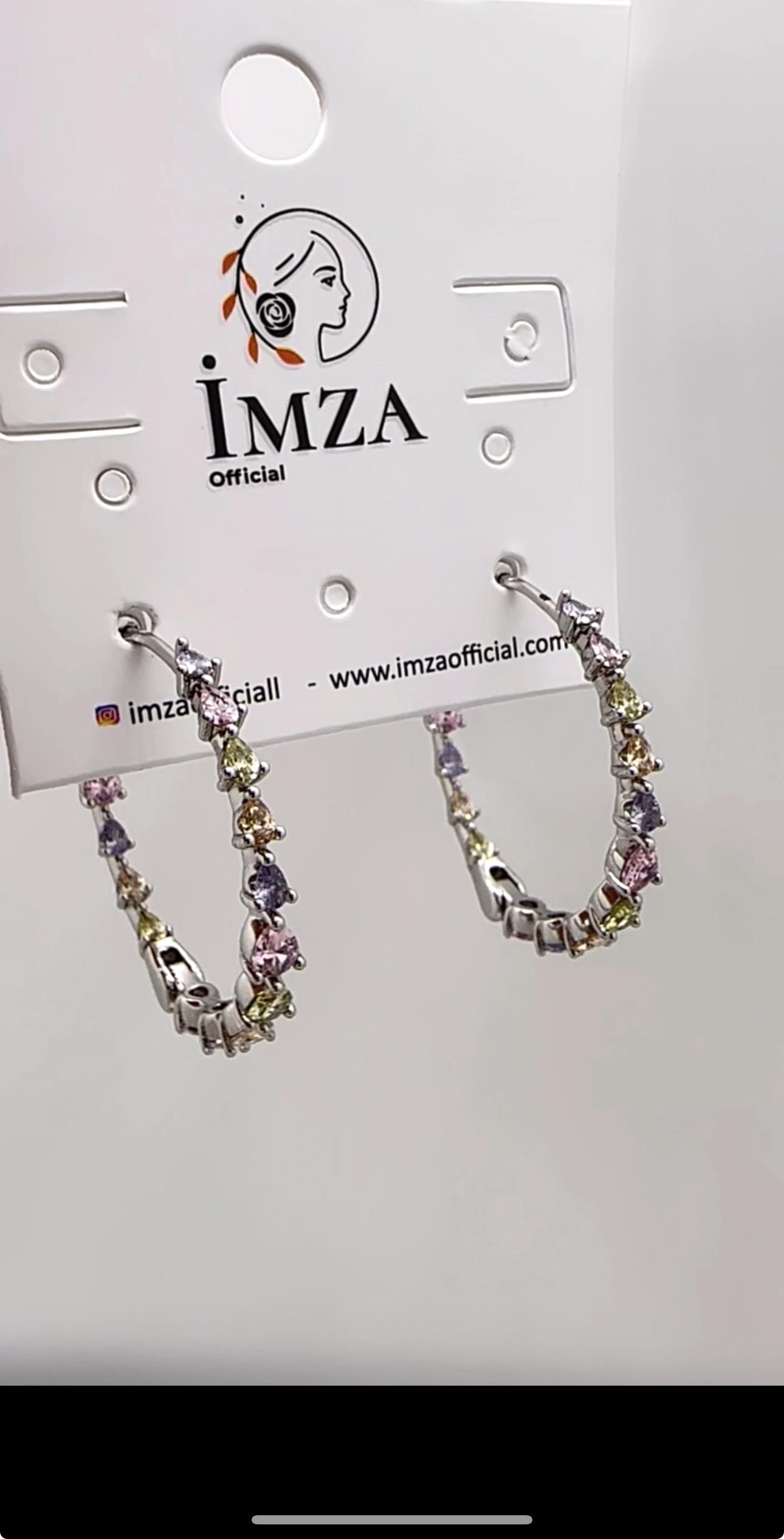 Vip Silver Sallantılı Taşlı Kalp Küpe