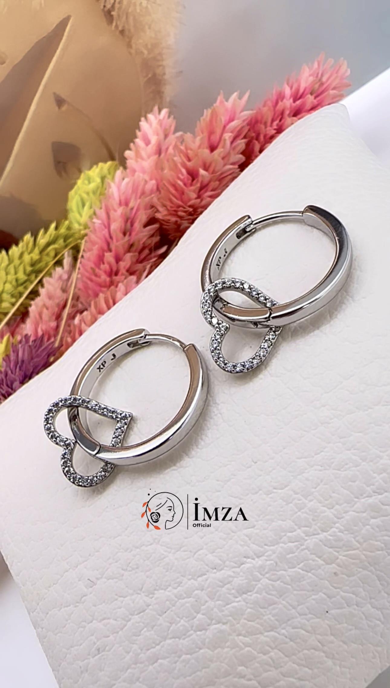 Vip Silver Taşlı Küçük Kalbli Küpe