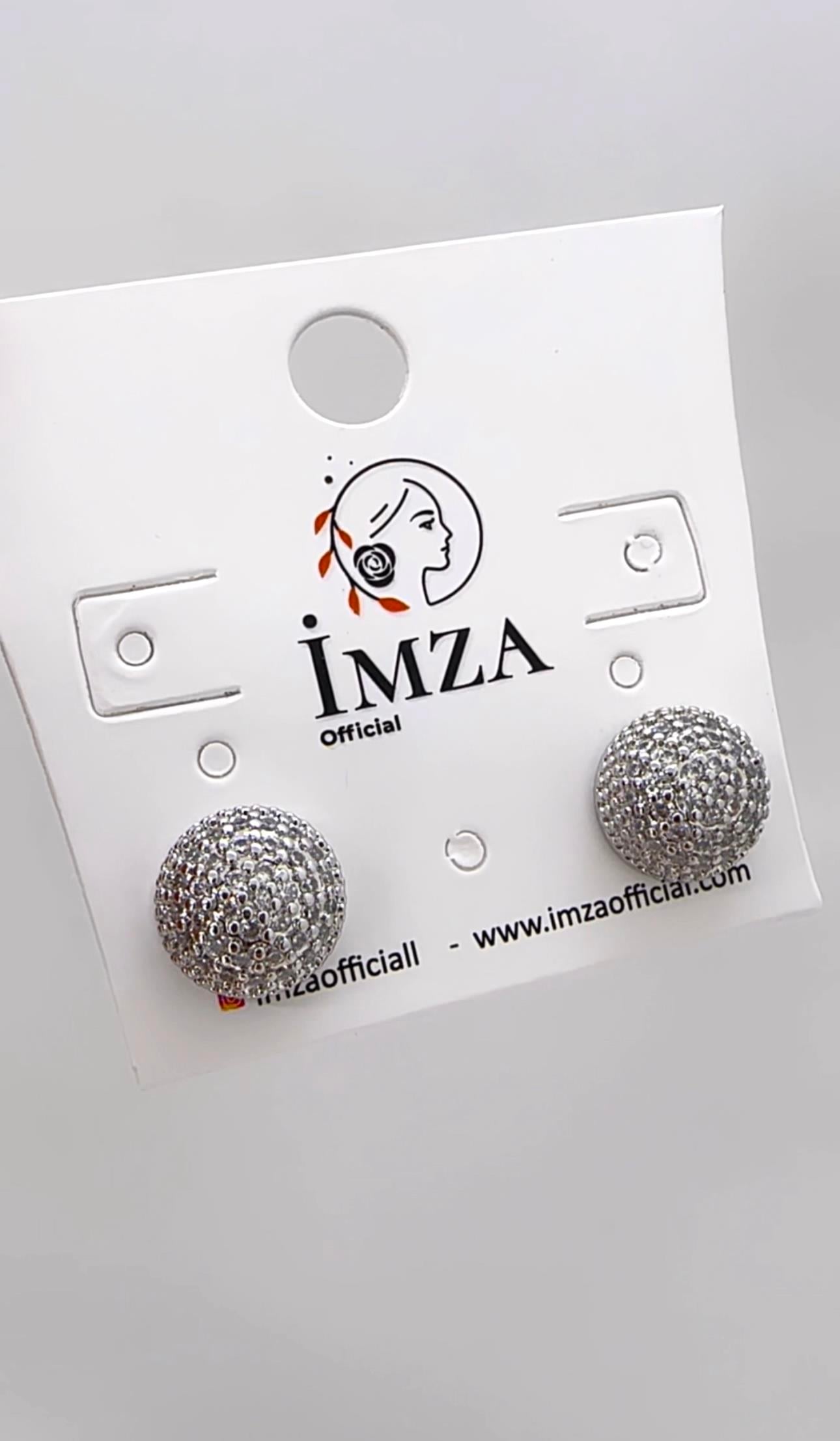 Vip Silver Yarım Top Küpe