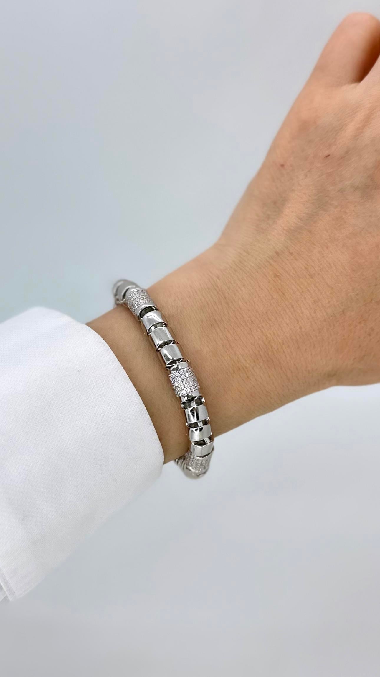 Vip Silver Yuvarlak Kalın Bileklik