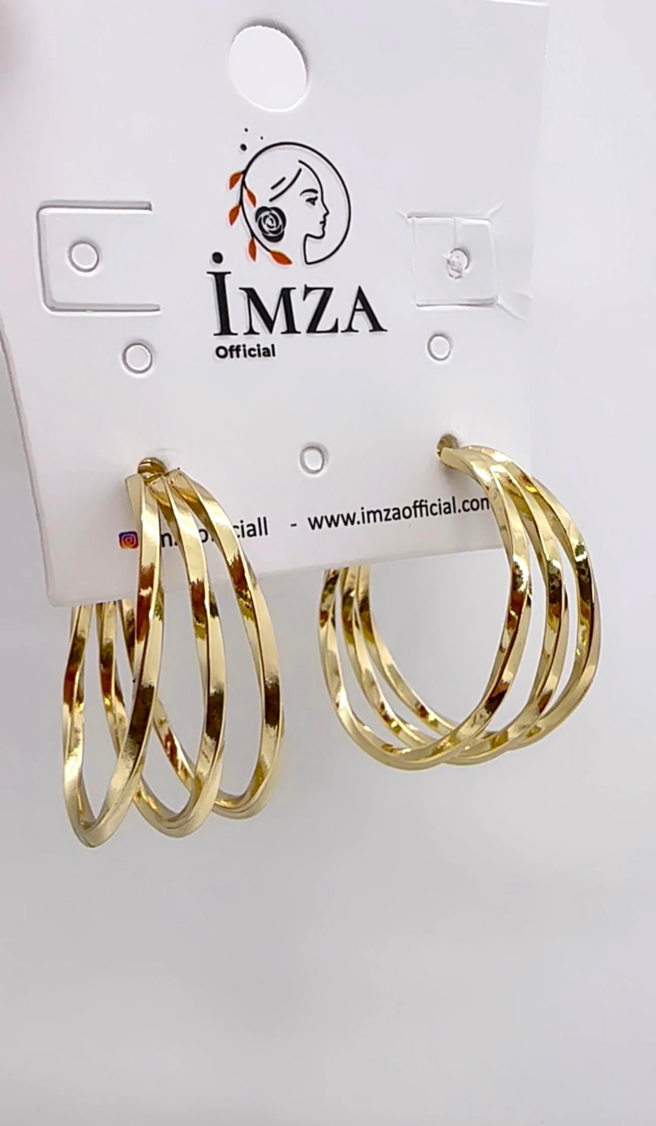Vip Zra Büyük Üç Halkalı Küpe