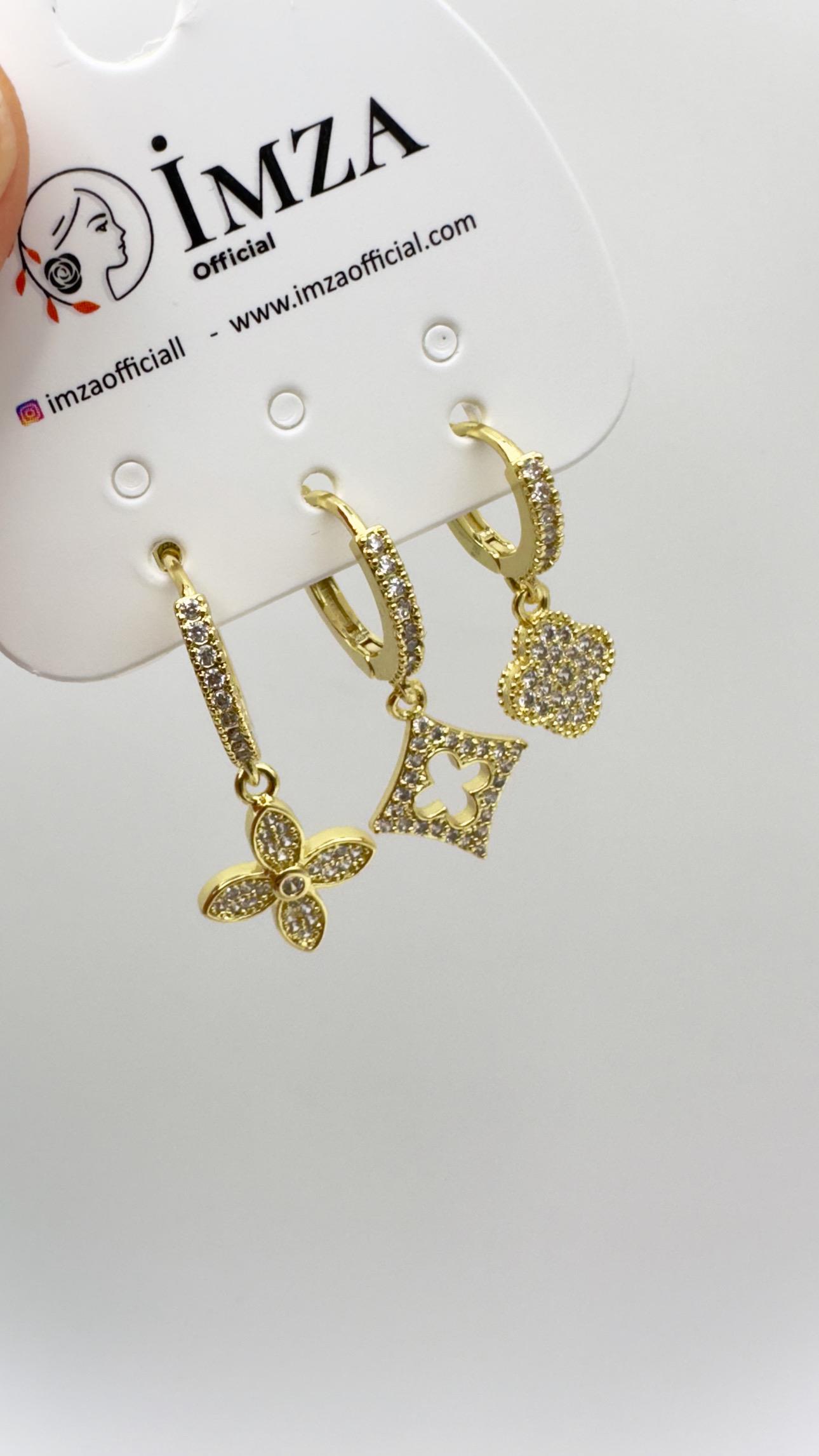 Vp 14 K 3lü Yonca Model Küpe