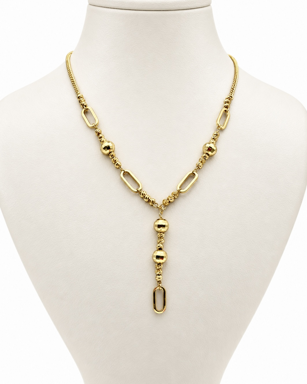 Vp 14 K Altın Kaplama Cascade Tasarım Y Model Kolye 40+7cm