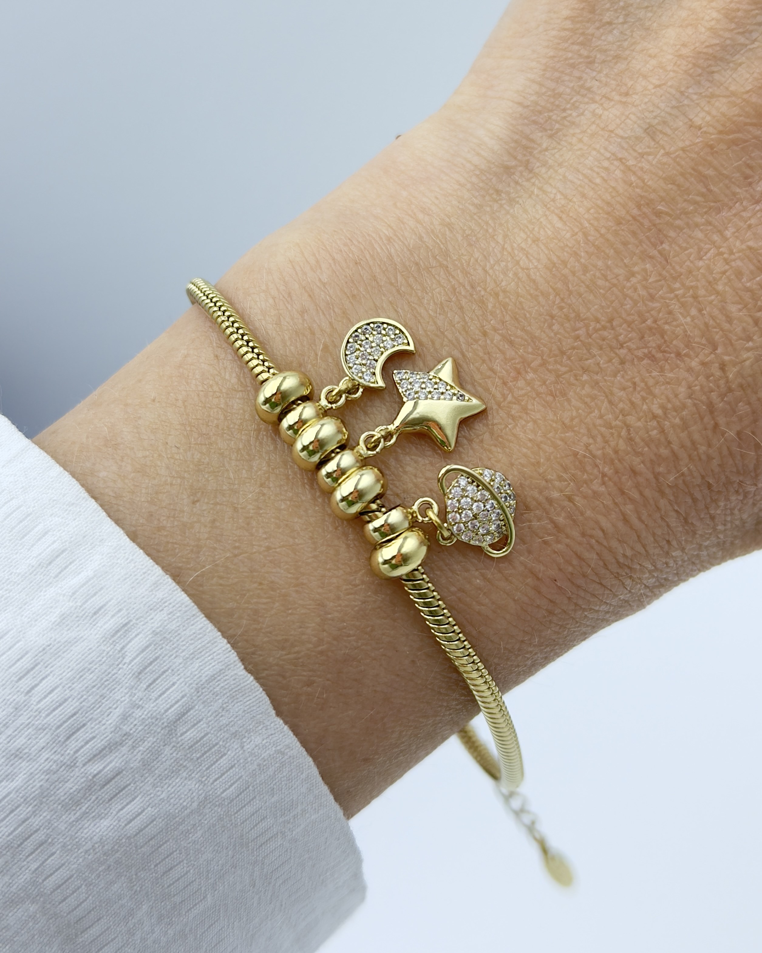 Vp 14 K Altın Kaplama Feza Charm Bileklik