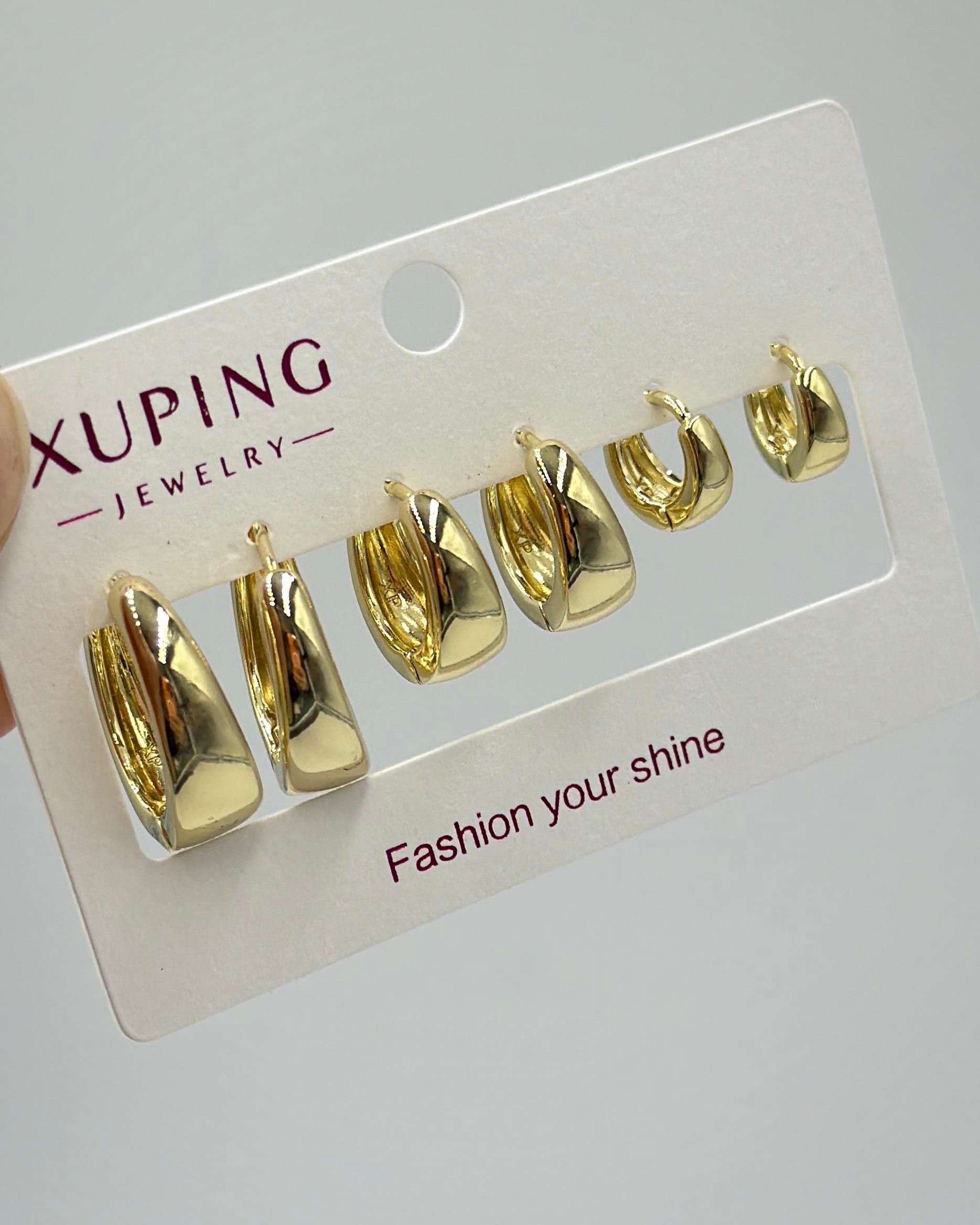 Vp 14 K Altın Kaplama Halka Çoklu Küpe