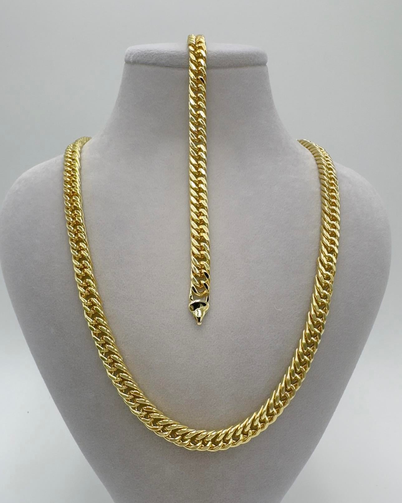 Vp 14 K Altın Kaplama İnce Samanyolu Kolye/ Bileklik Kombin