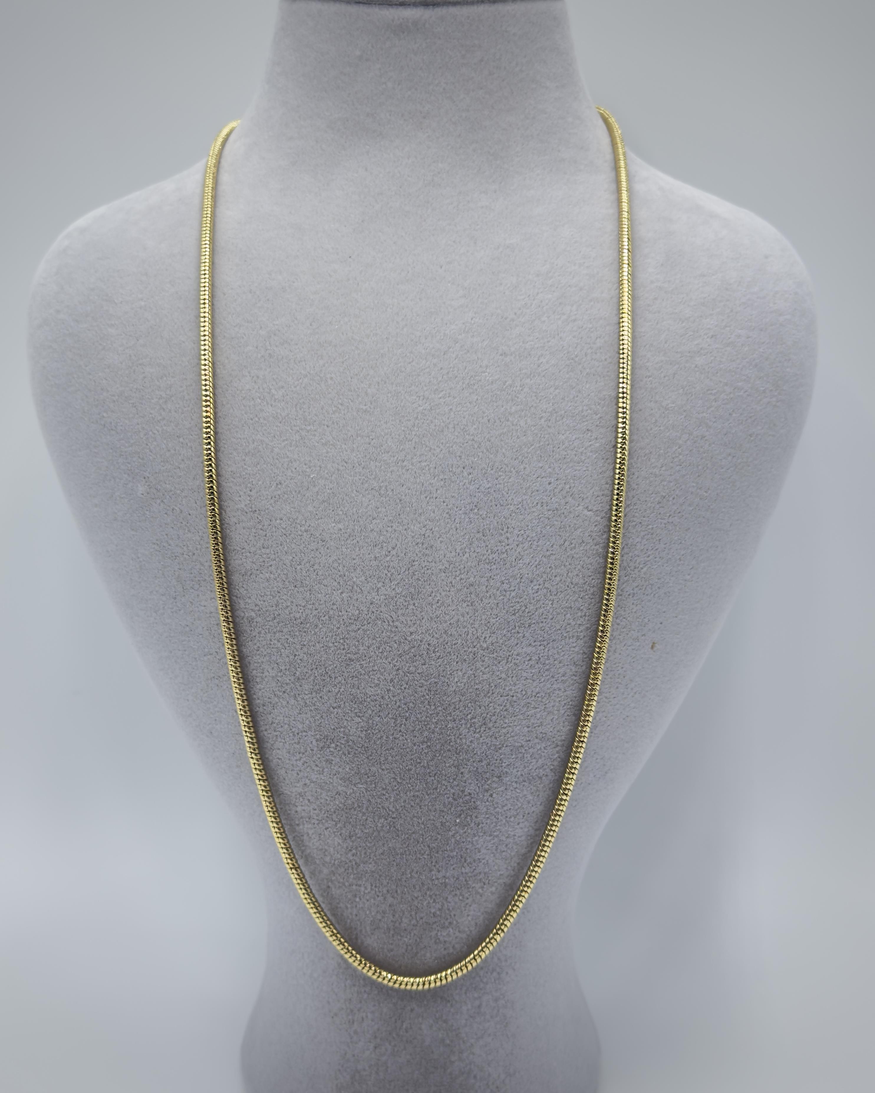 Vp 14 K Altın Kaplama Yuvarlak Model Kolye 60cm