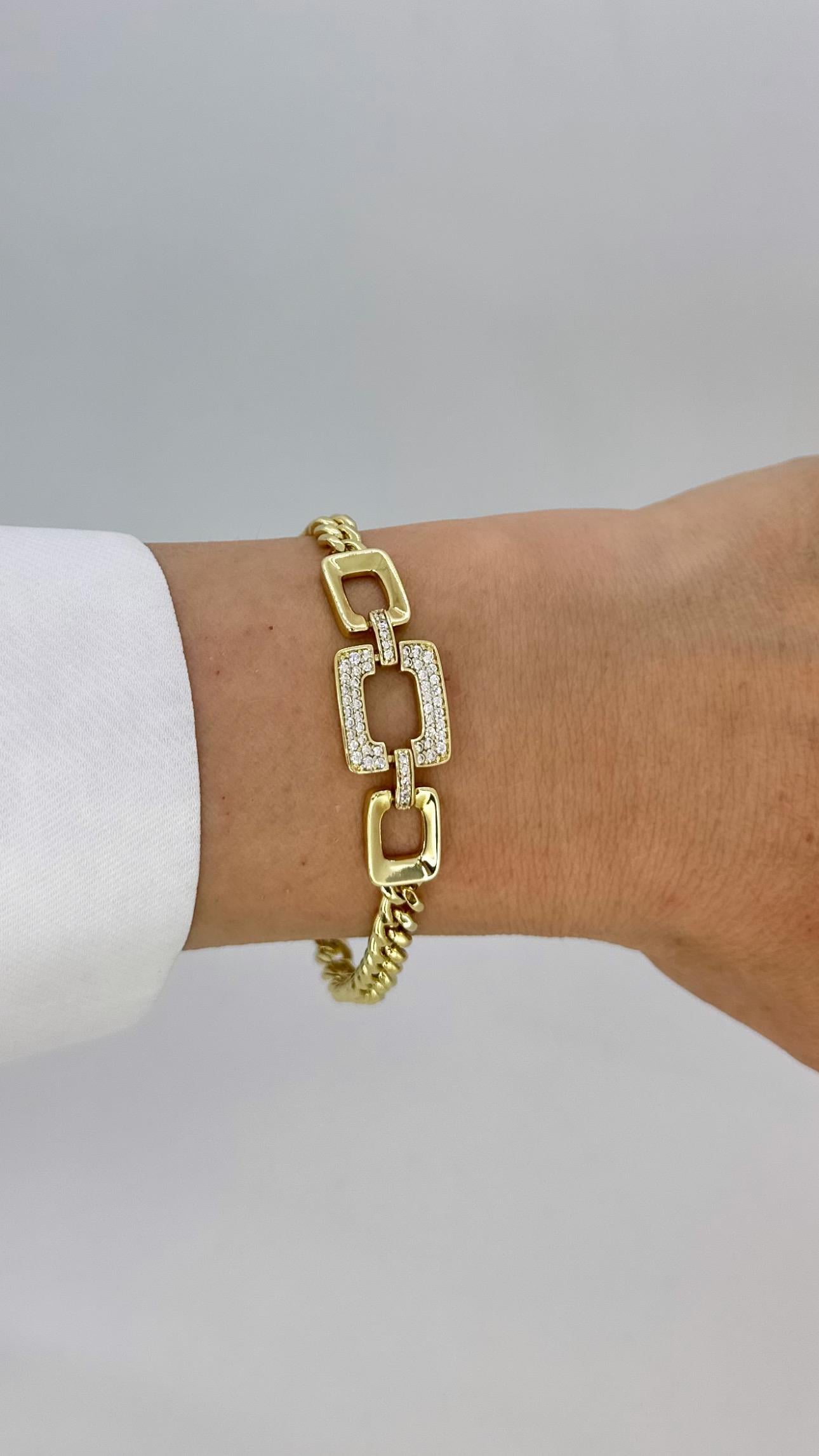 Vp 14 K Kare Detaylı Elora Bileklik