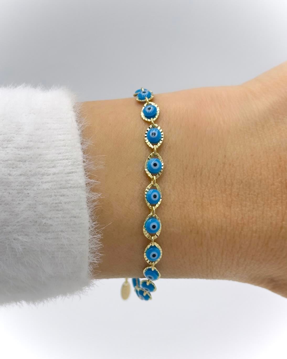 Vp 14 K Mavi Göz Model Tasarım Bileklik