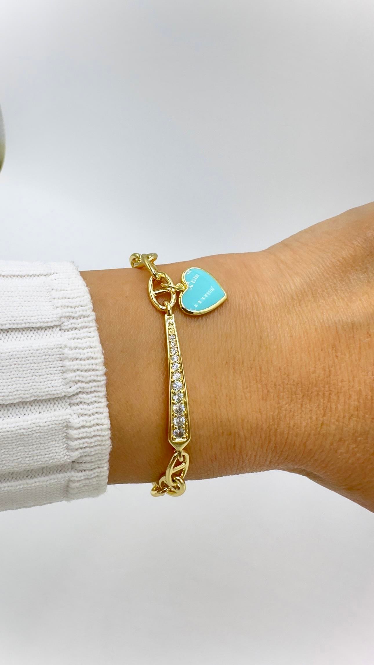 Vp 14 K Maviş Kalpli Model Bileklik