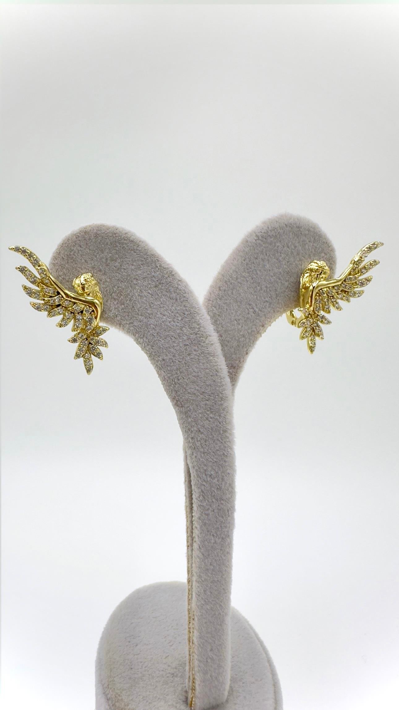 Vp 14 K Melek Kanadı  Küpe