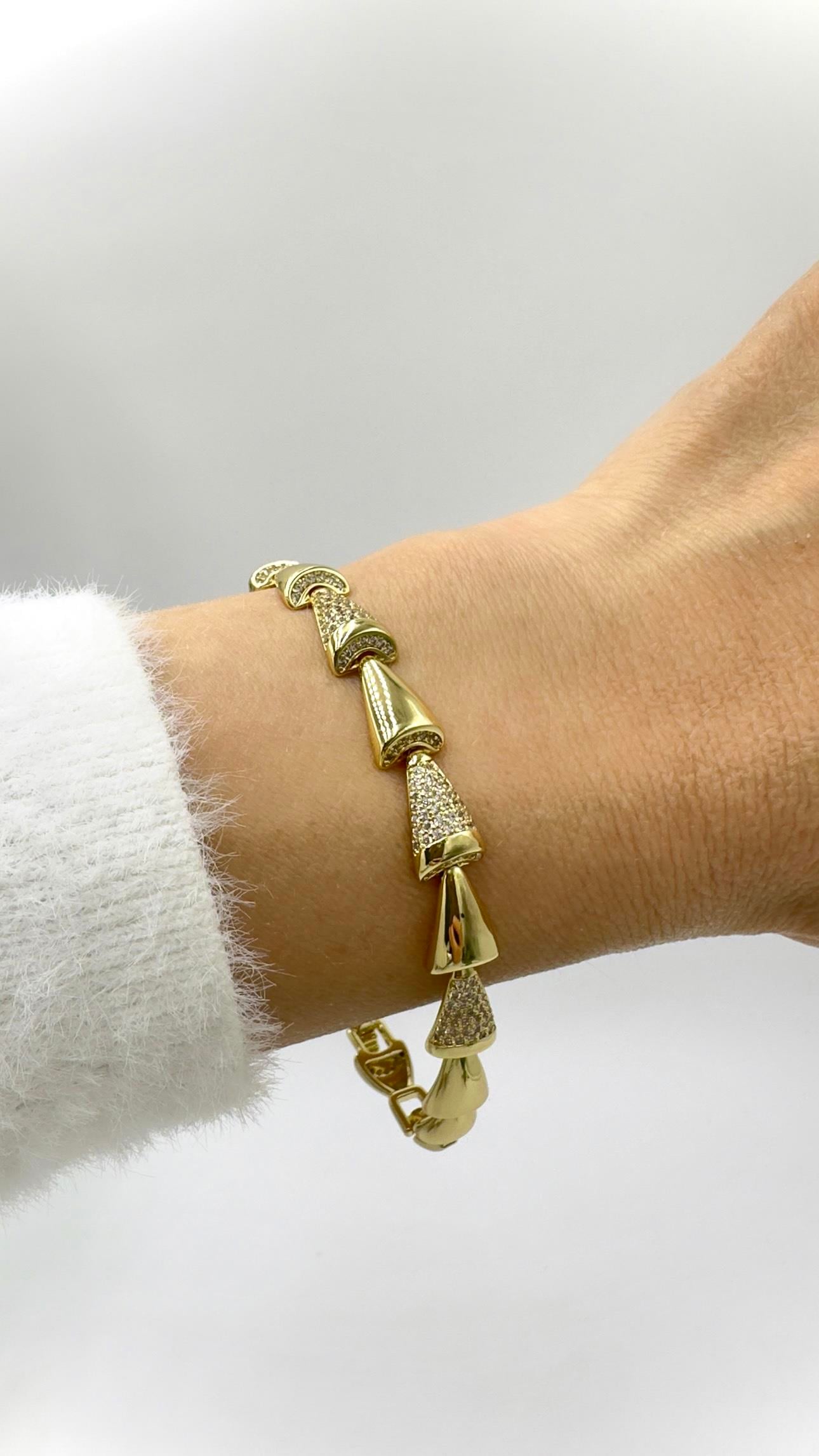 Vp 14 K Taşlı Konik Model  Bileklik