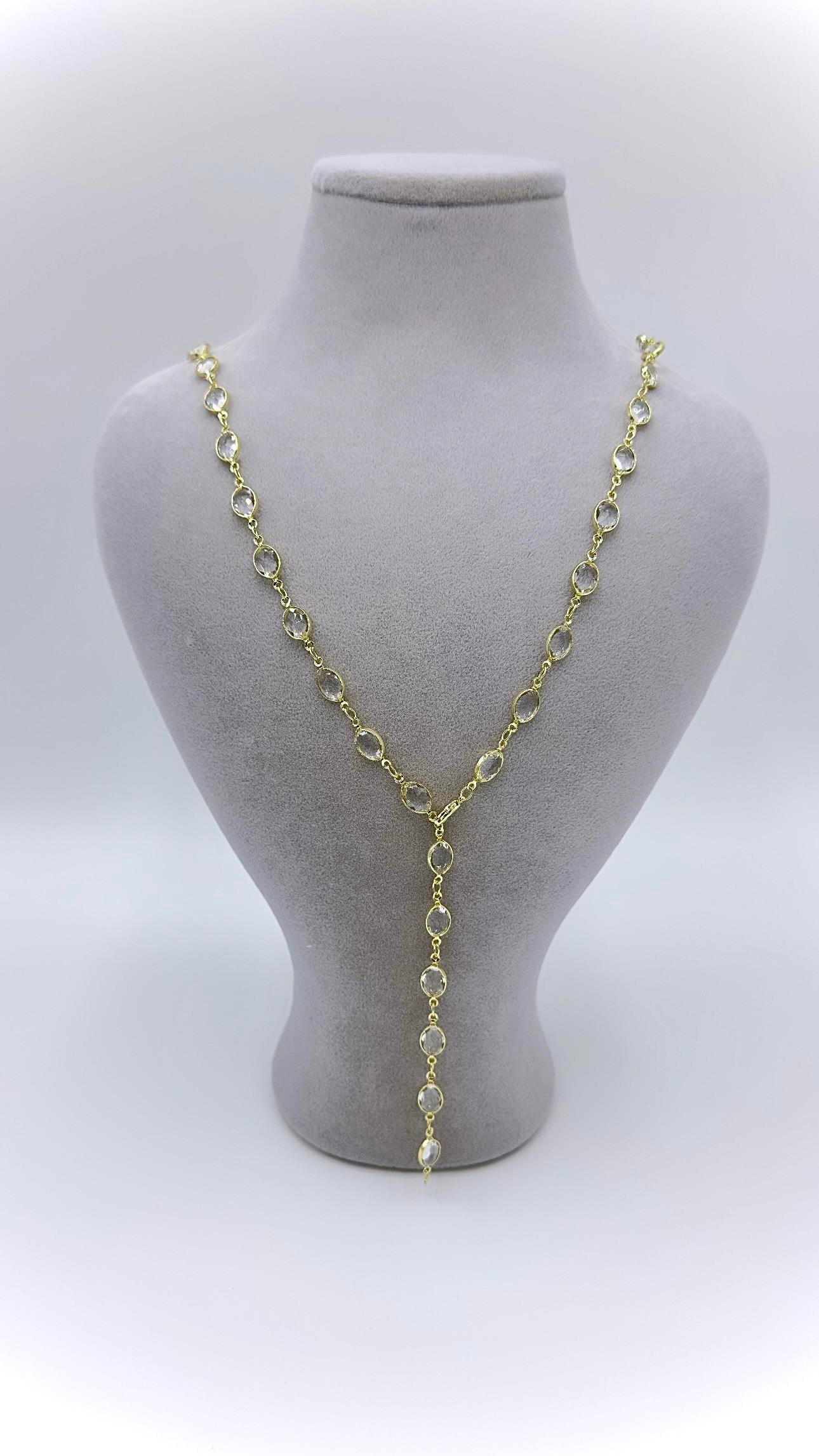 Vp 14 K Taşlı Oval Model Kolye 70cm