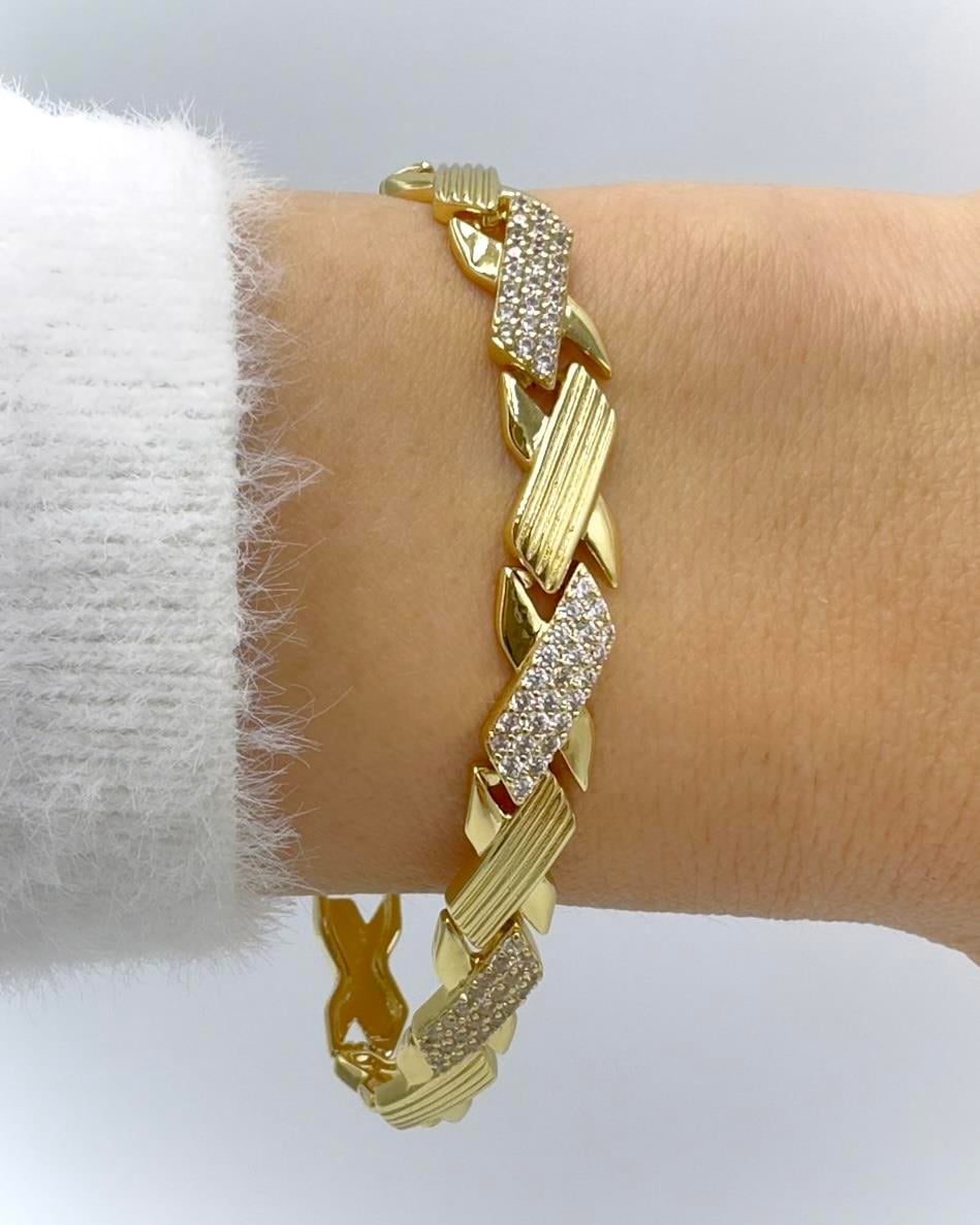 Vp 14 K Taşlı X Model Bileklik