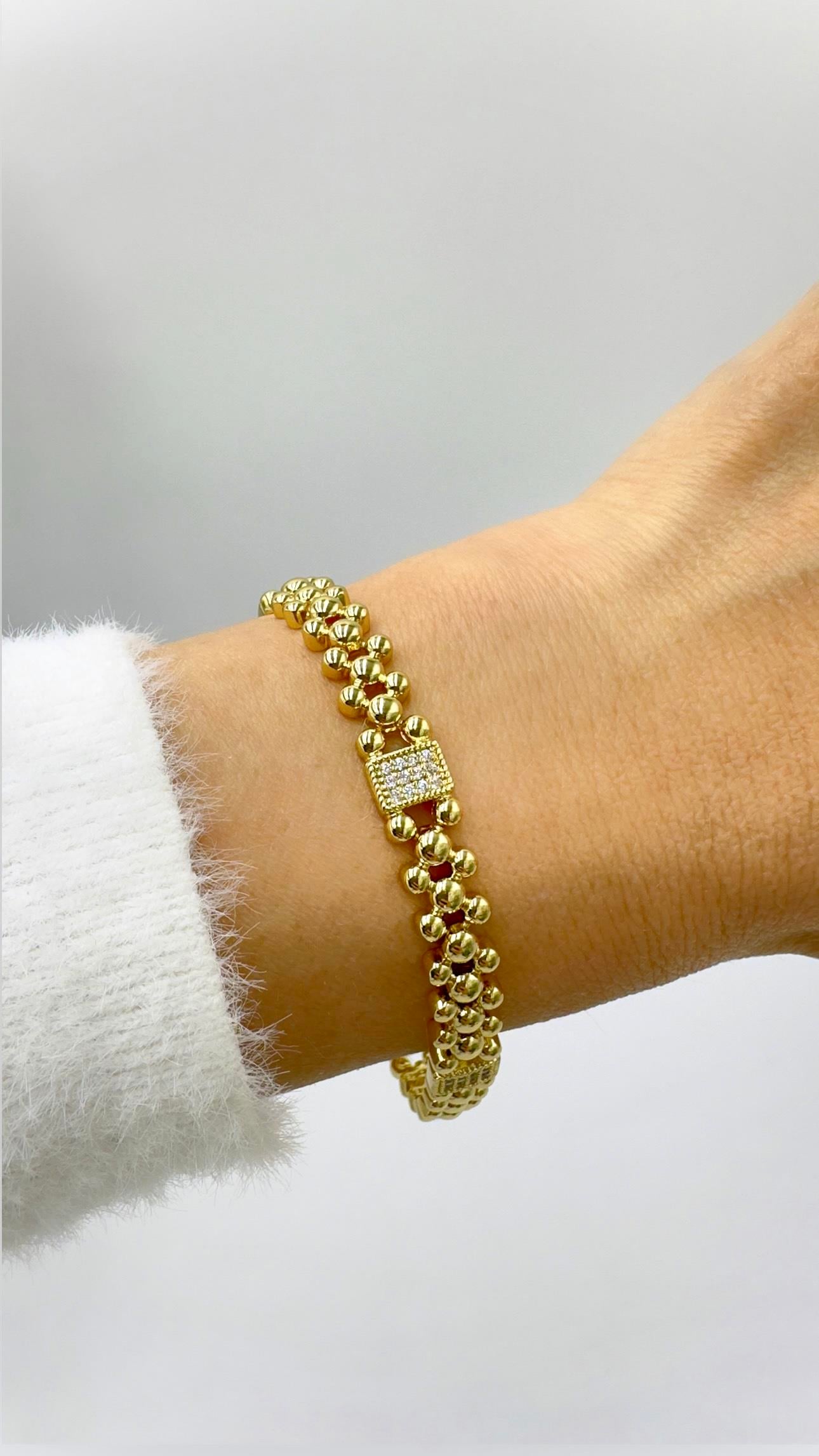 Vp 14 K Taşlı X Top Model Bileklik