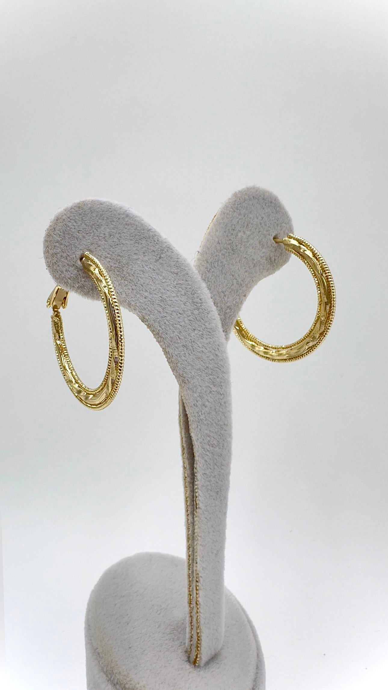 Vp 14 K Tırtıklı Halka Model Küpe