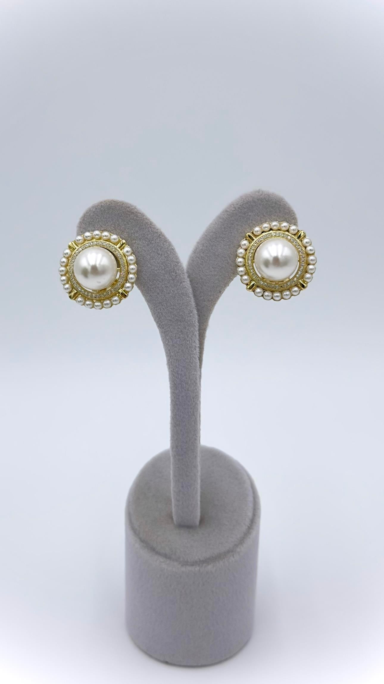 Vp 14 K Toplu İnci Model Küpe