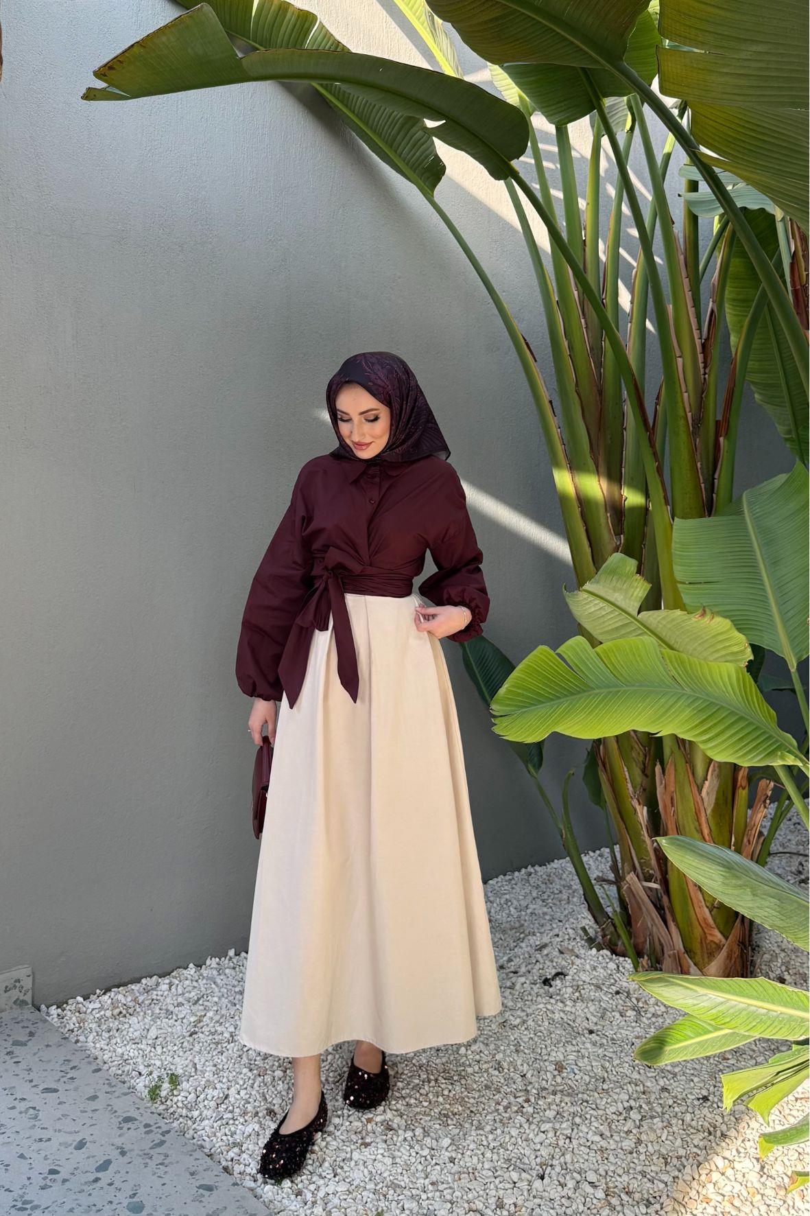 Prenses çan etek-bej - vakronline