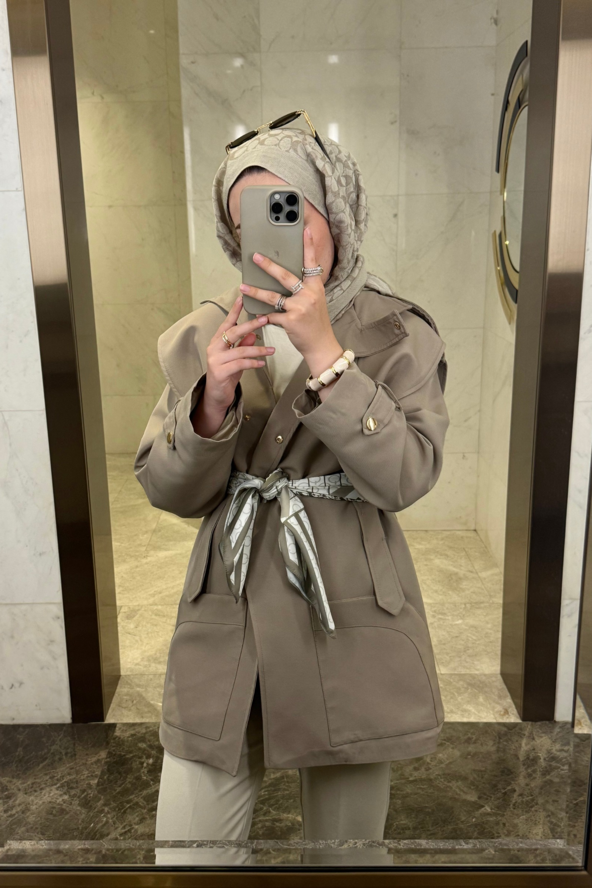 Pelerin Detaylı Premium Trençkot-çağla