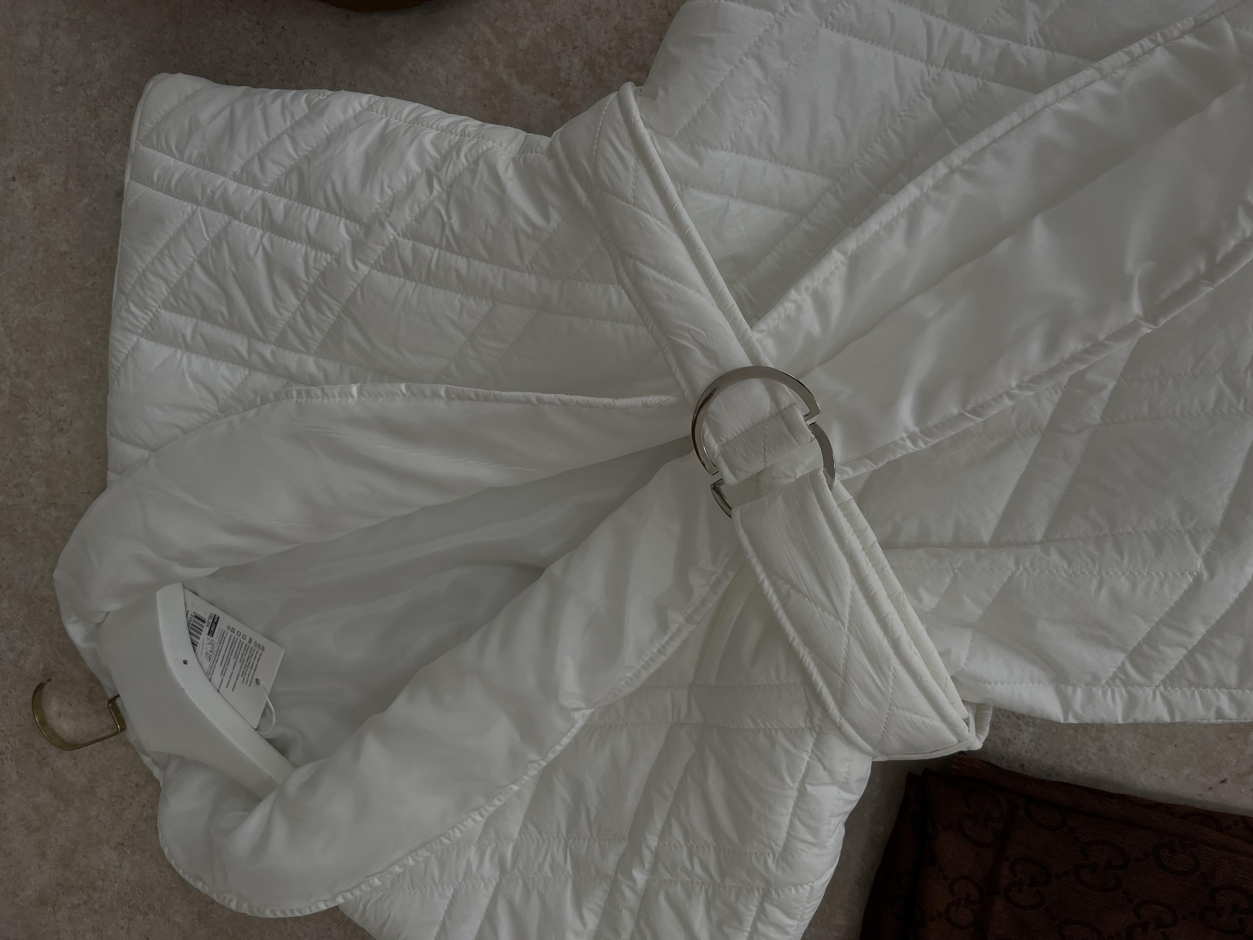 Baklava dilimli şişme yelek-beyaz - vakronline