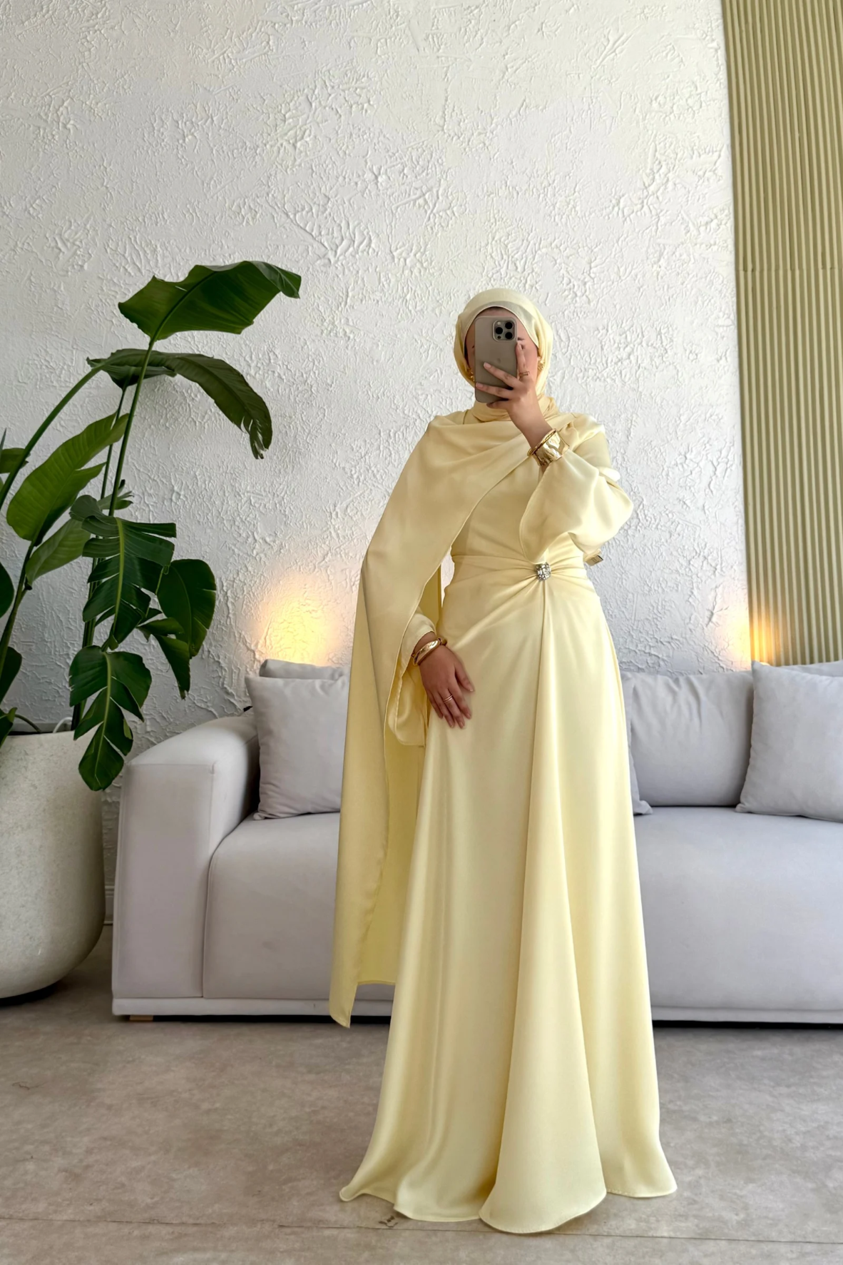Since özel seri premium elbise -butter yellow(