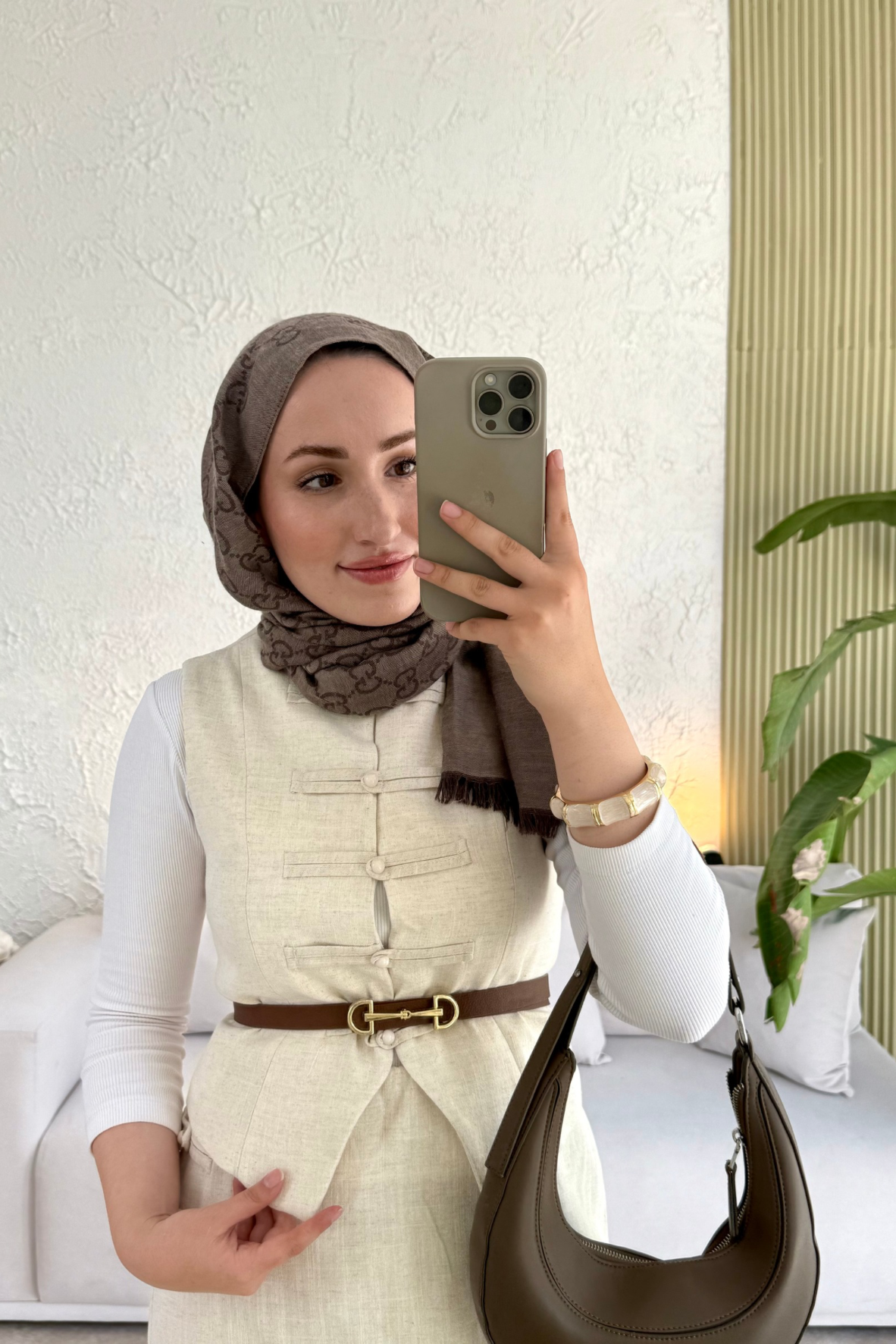 Tesettür Tuus etekli takım-bej - vakronline