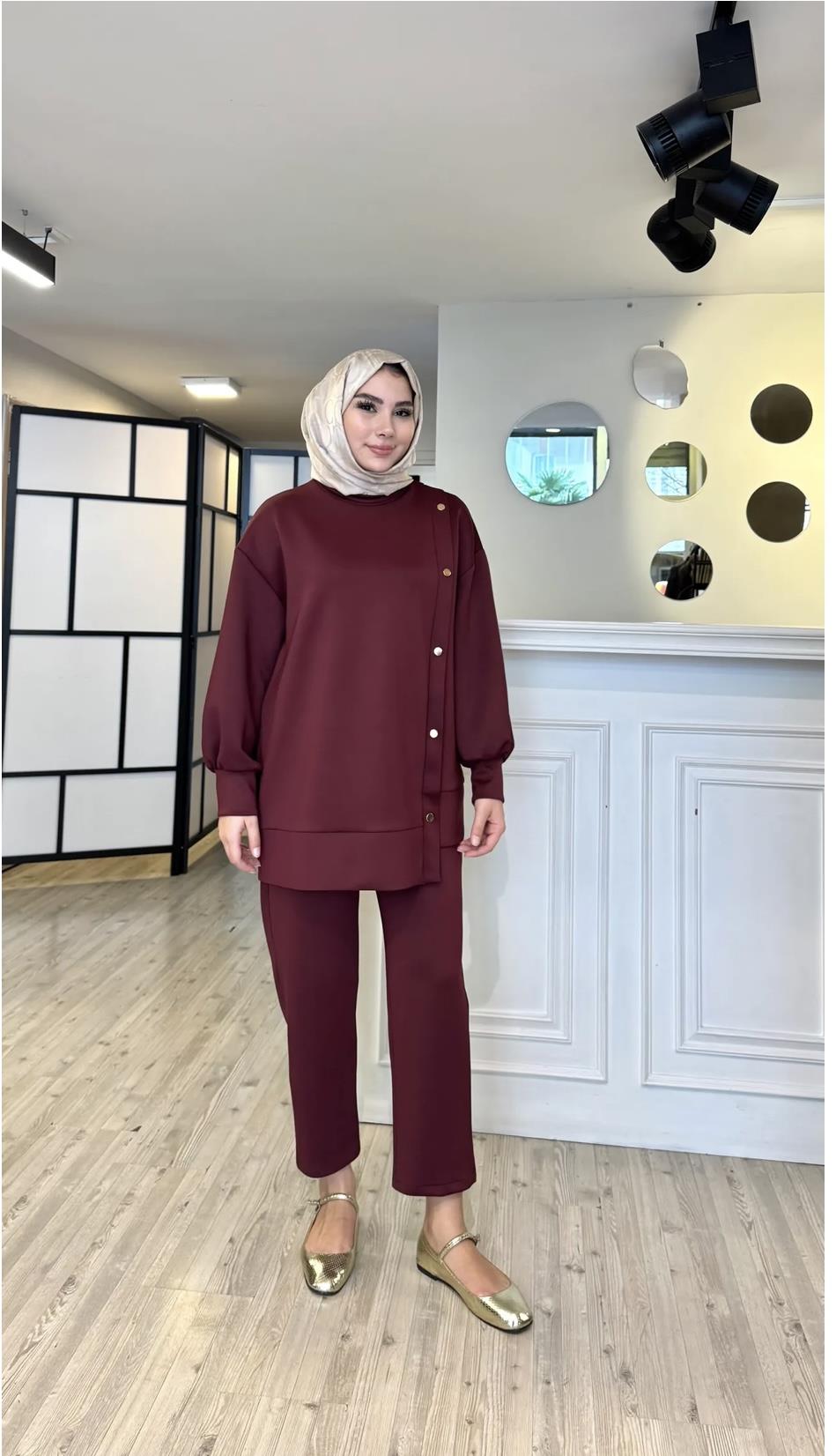 Aler scuba takım-bordo - vakronline