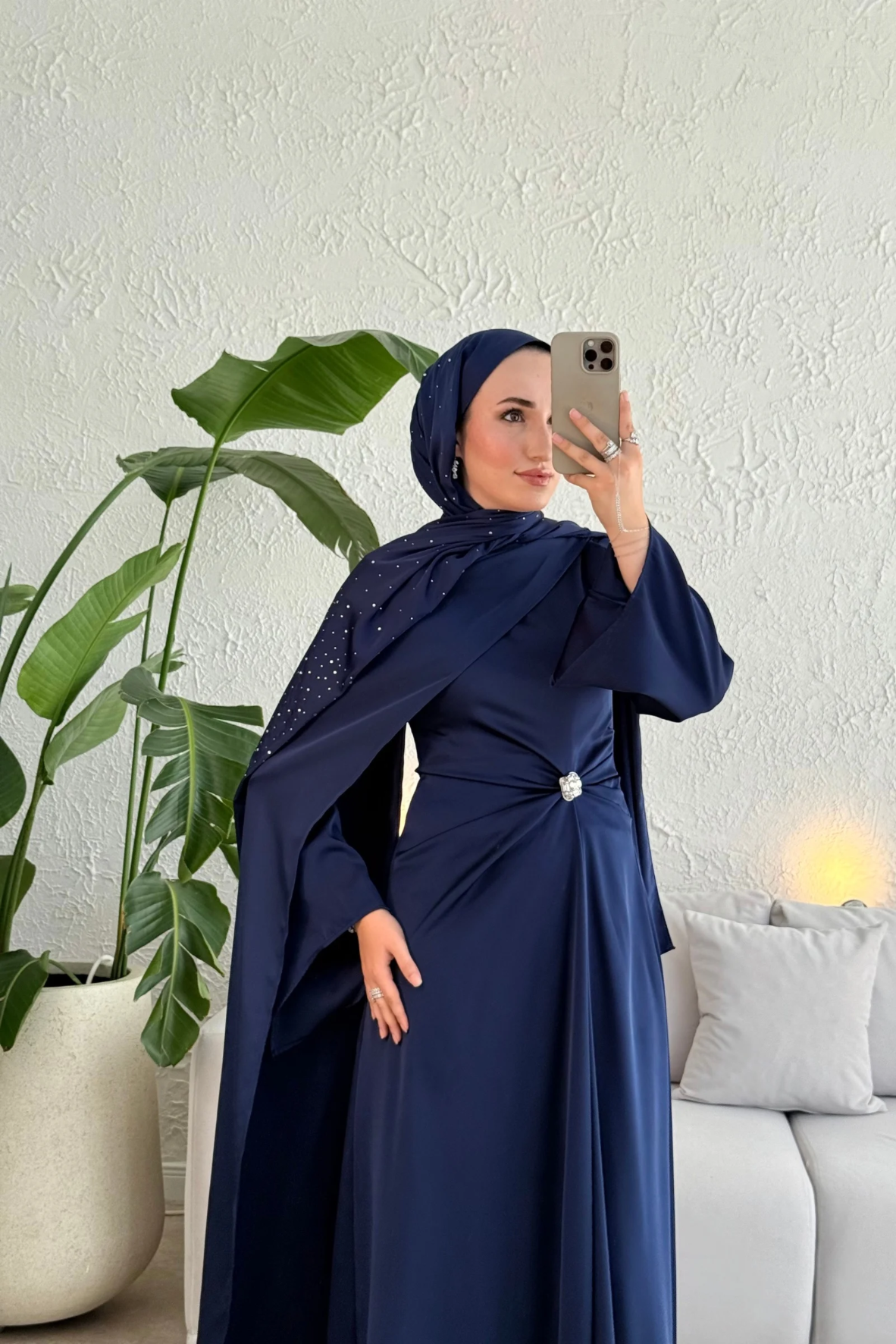 Since özel seri premium elbise -lacivert 