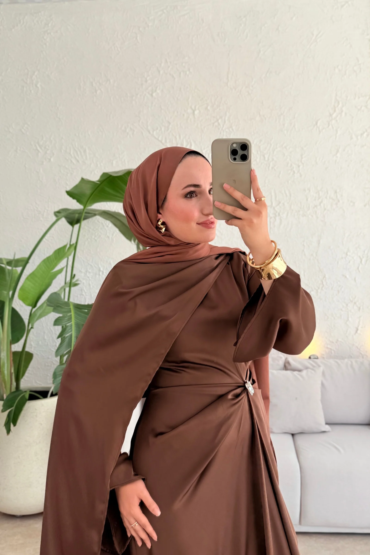 Since özel seri premium elbise -acı kahve 