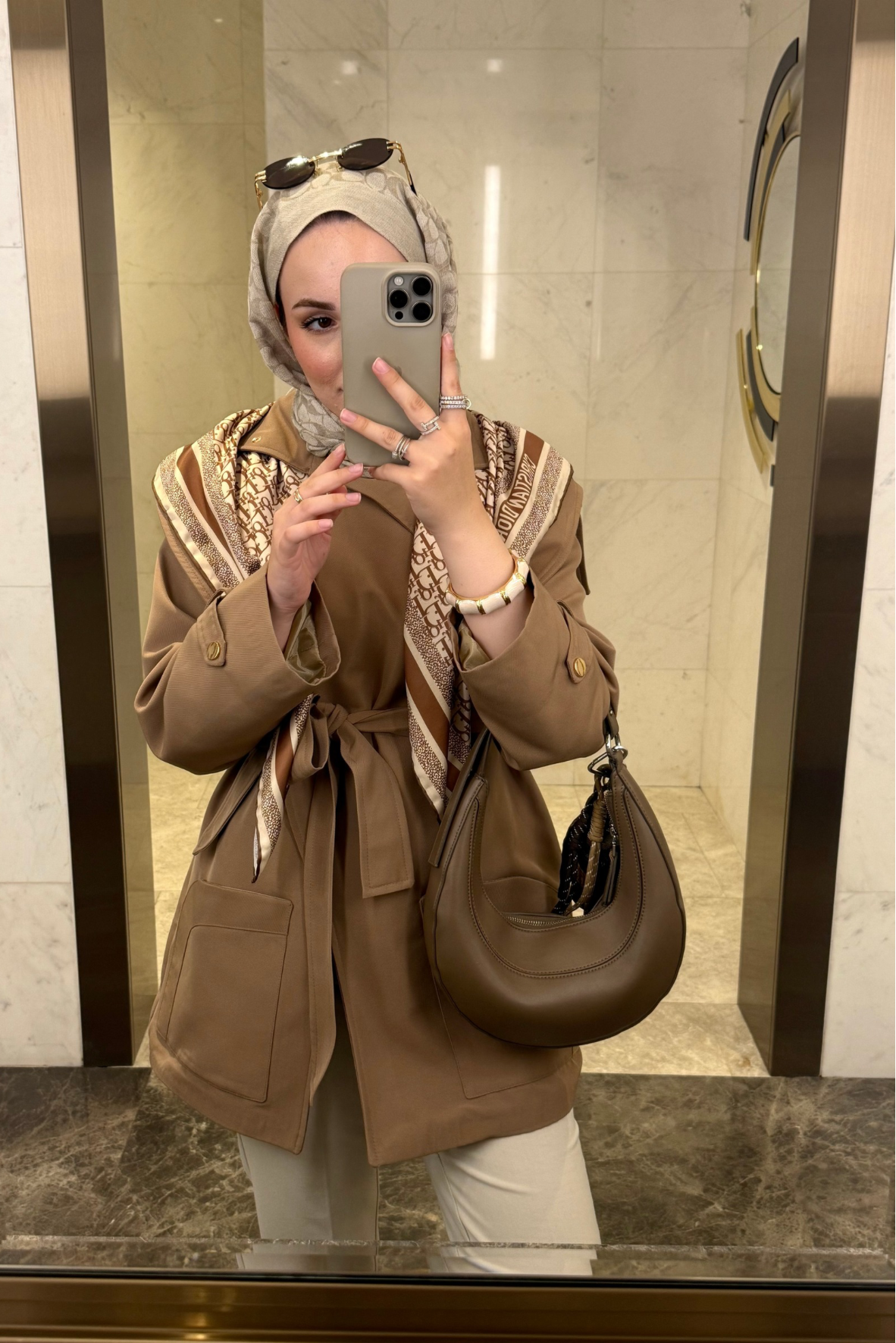 Pelerin Detaylı Premium Trençkot-Camel