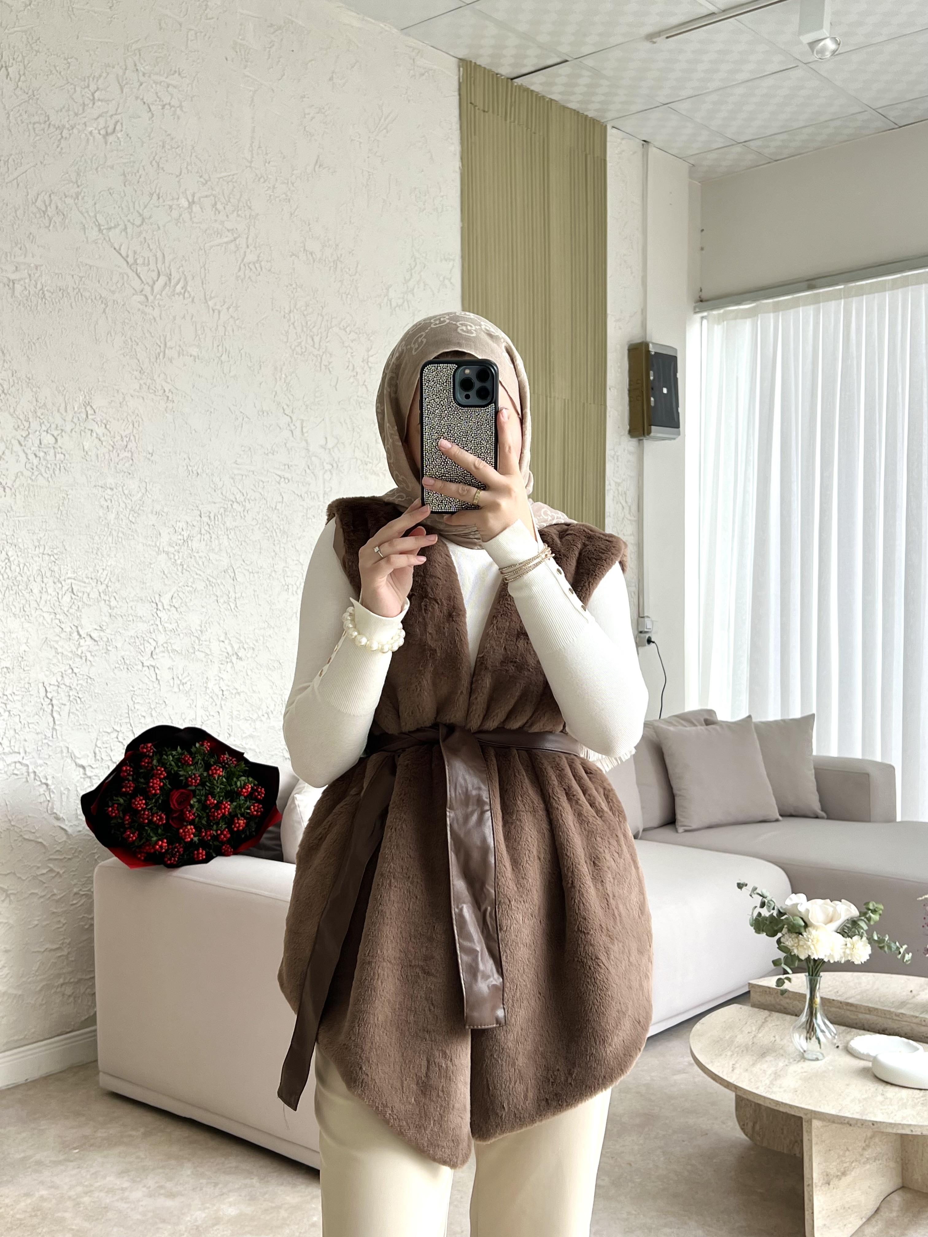 Angora yelek -vizon - vakronline
