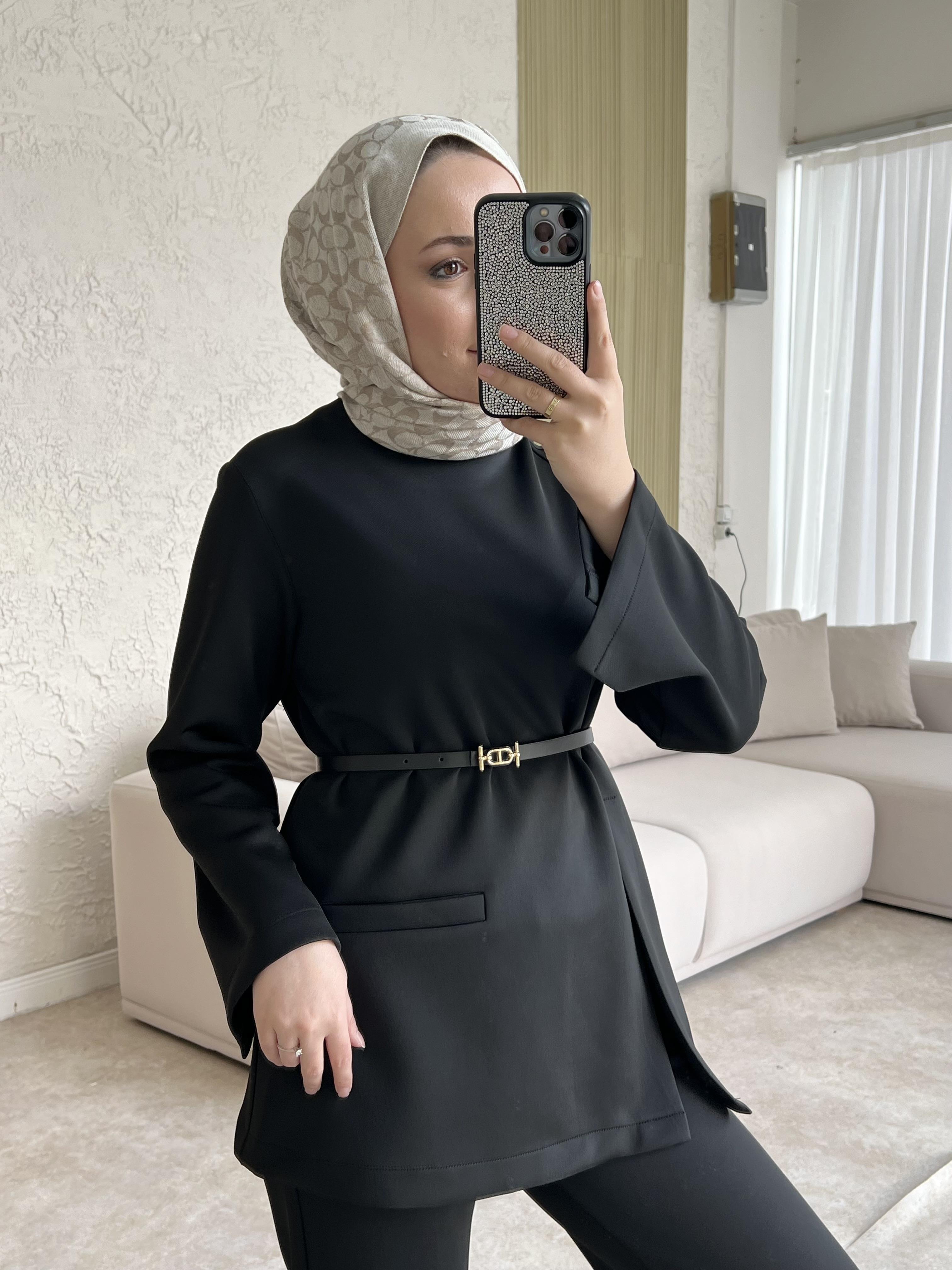 Moi scuba i̇kili takım pantolonlu-siyah - vakronline