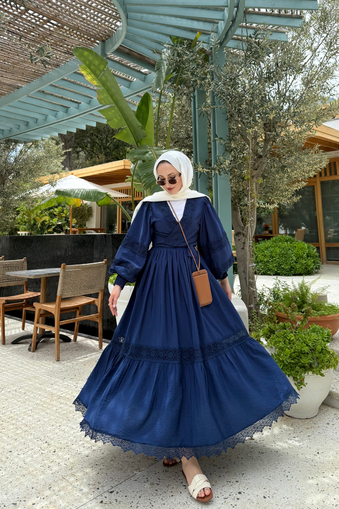 Rüya etekli takım-lacivert - Vakronline