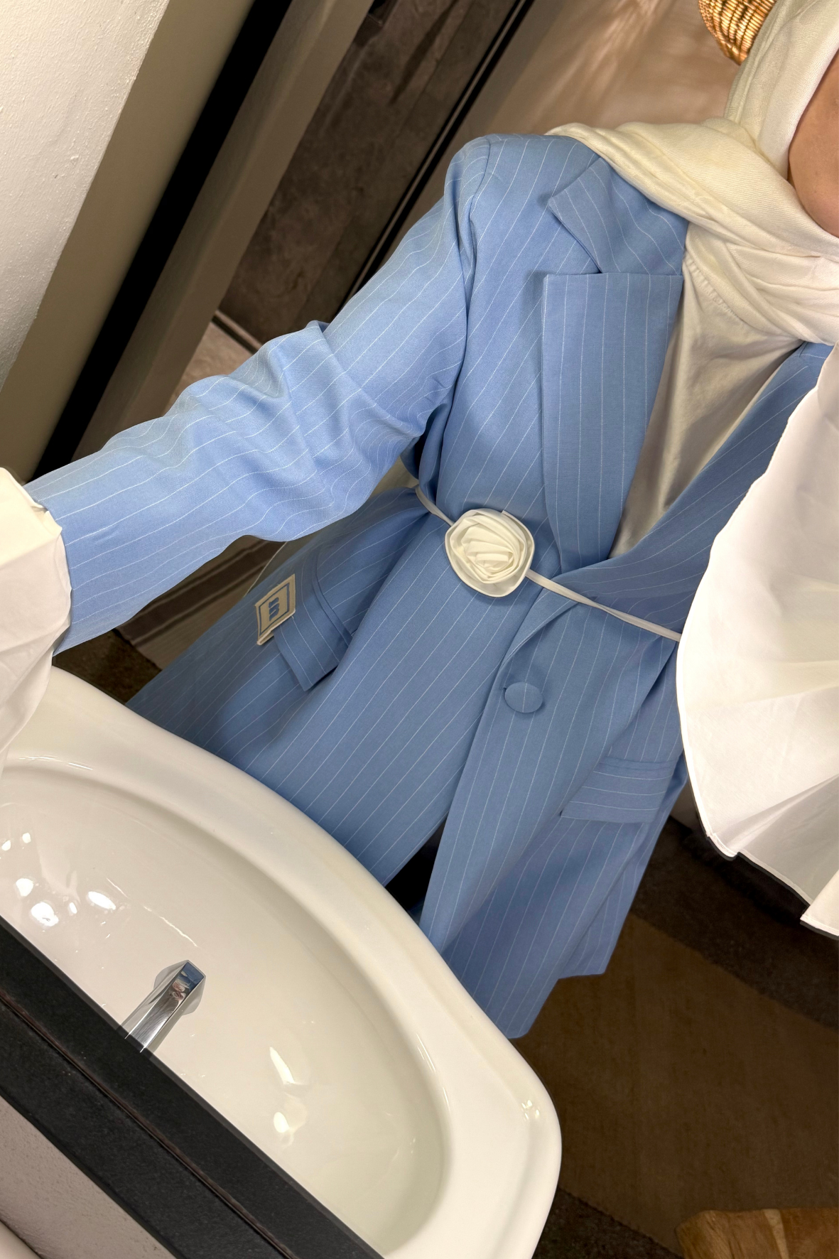 Bohema tasarım ceket-bebe mavisi - vakronline